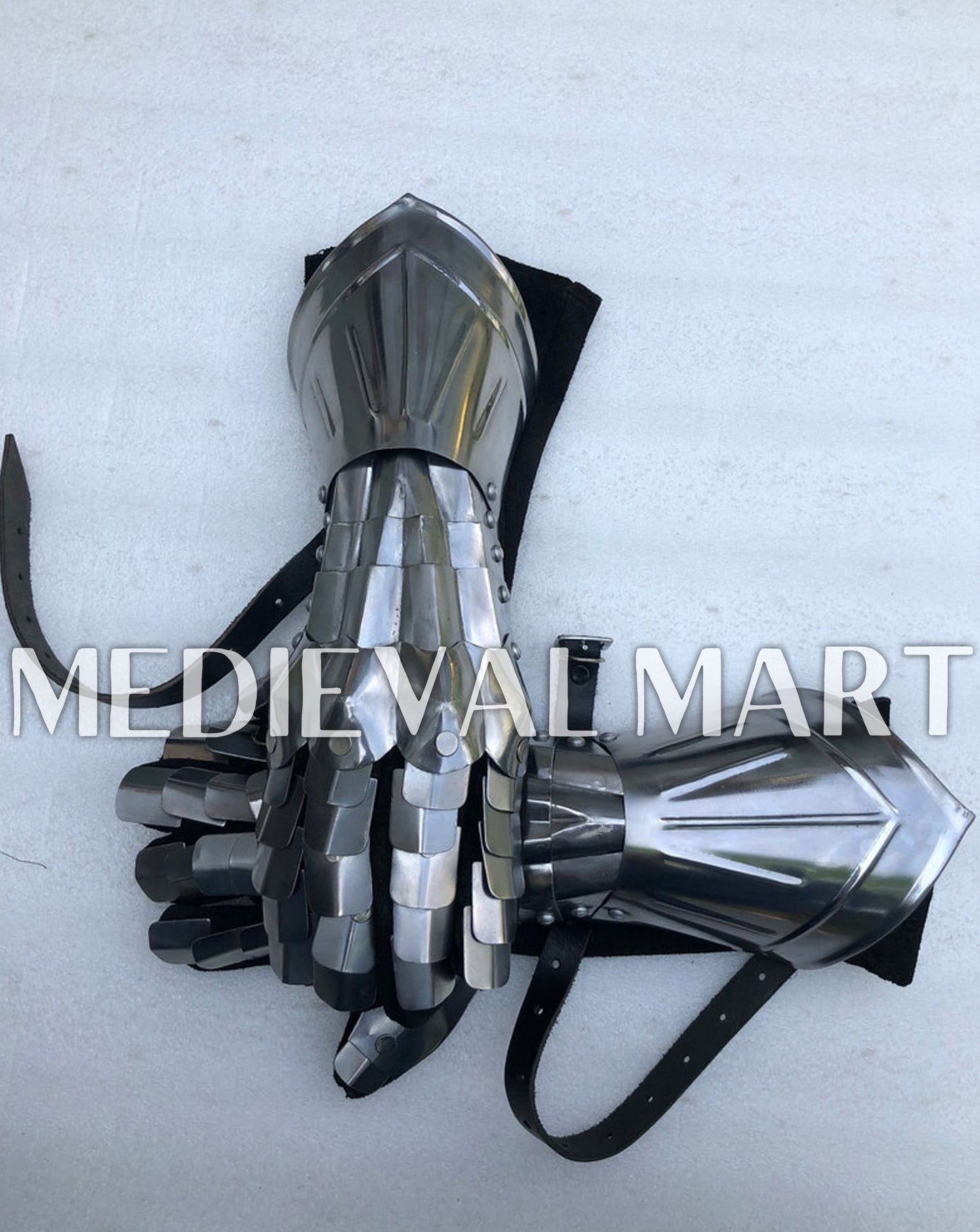 MEDIEVALMART FR Ensemble De Gantelets Dorés Inspirés De Sauron Witcher LOTR Avec Étoile Bleue – Gants D’Armure Cosplay