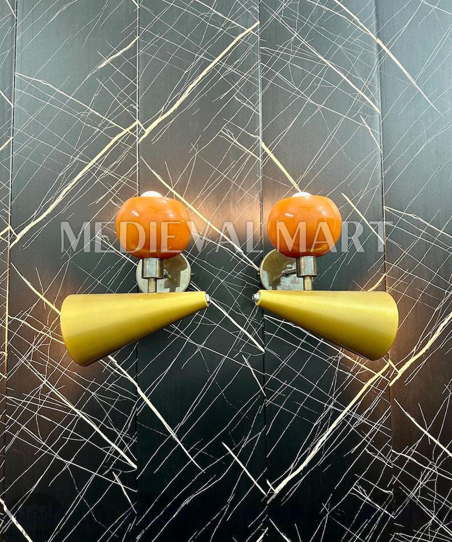 MEDIEVALMART FR Applique Murale en Laiton Fabriquée à la Main : Luminaire