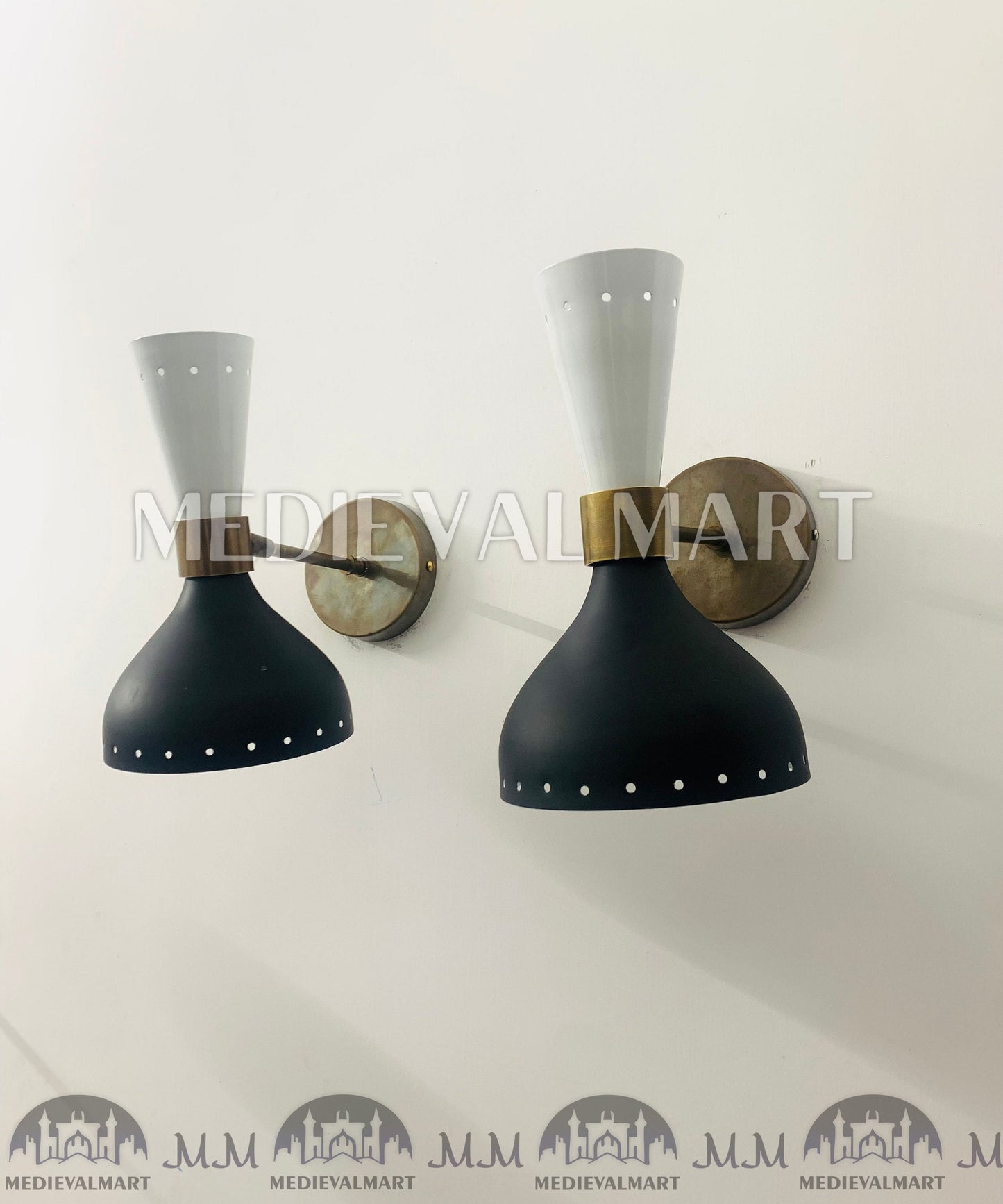 MEDIEVALMART FR Applique Murale Scarabée Vintage en Laiton : Luminaire Mural Mid-Century Modern