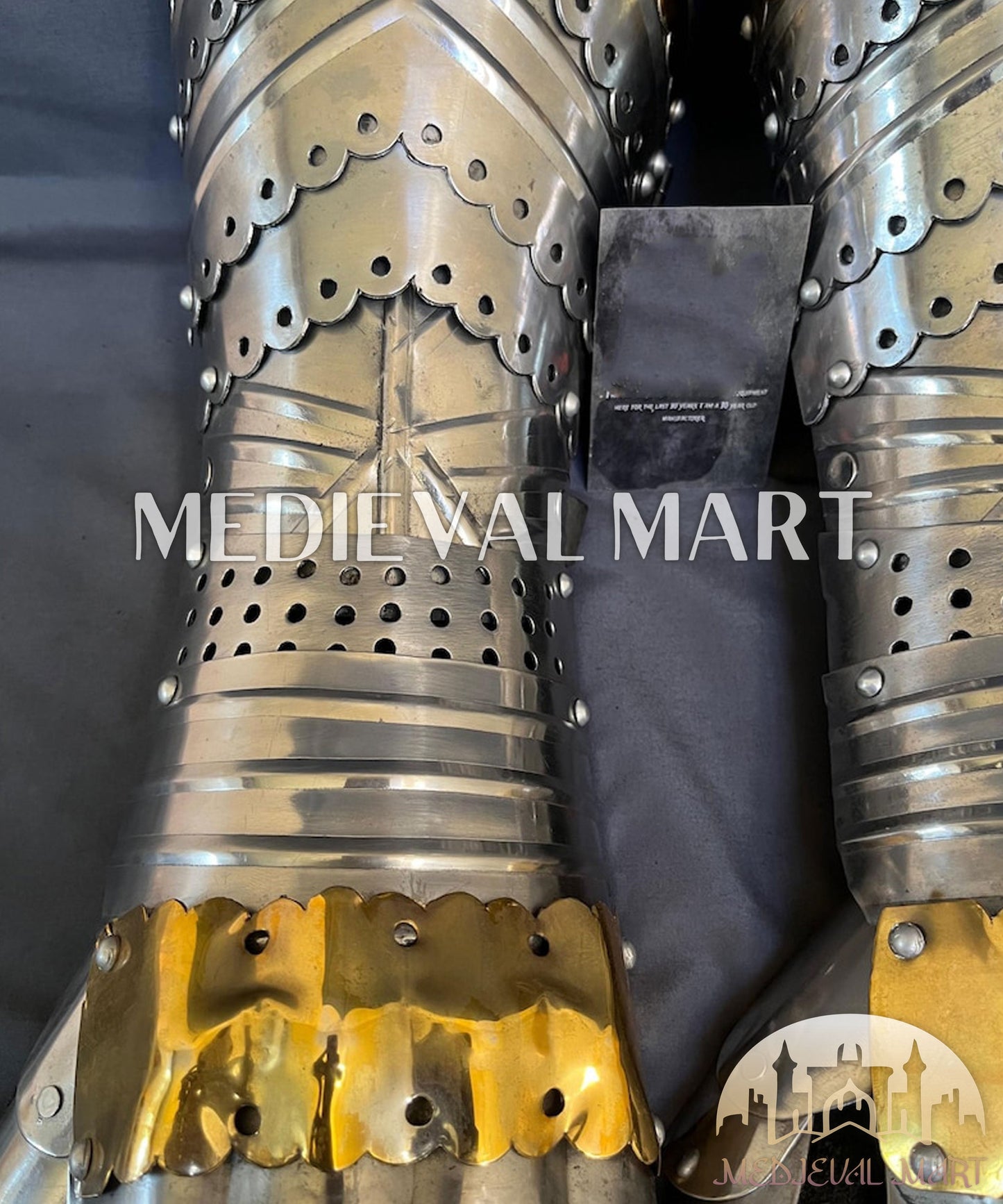 MEDIEVALMART FR Ensemble Exclusif De Gantelets Noirs Inspirés De Sauron Witcher LOTR Avec Décor Doré
