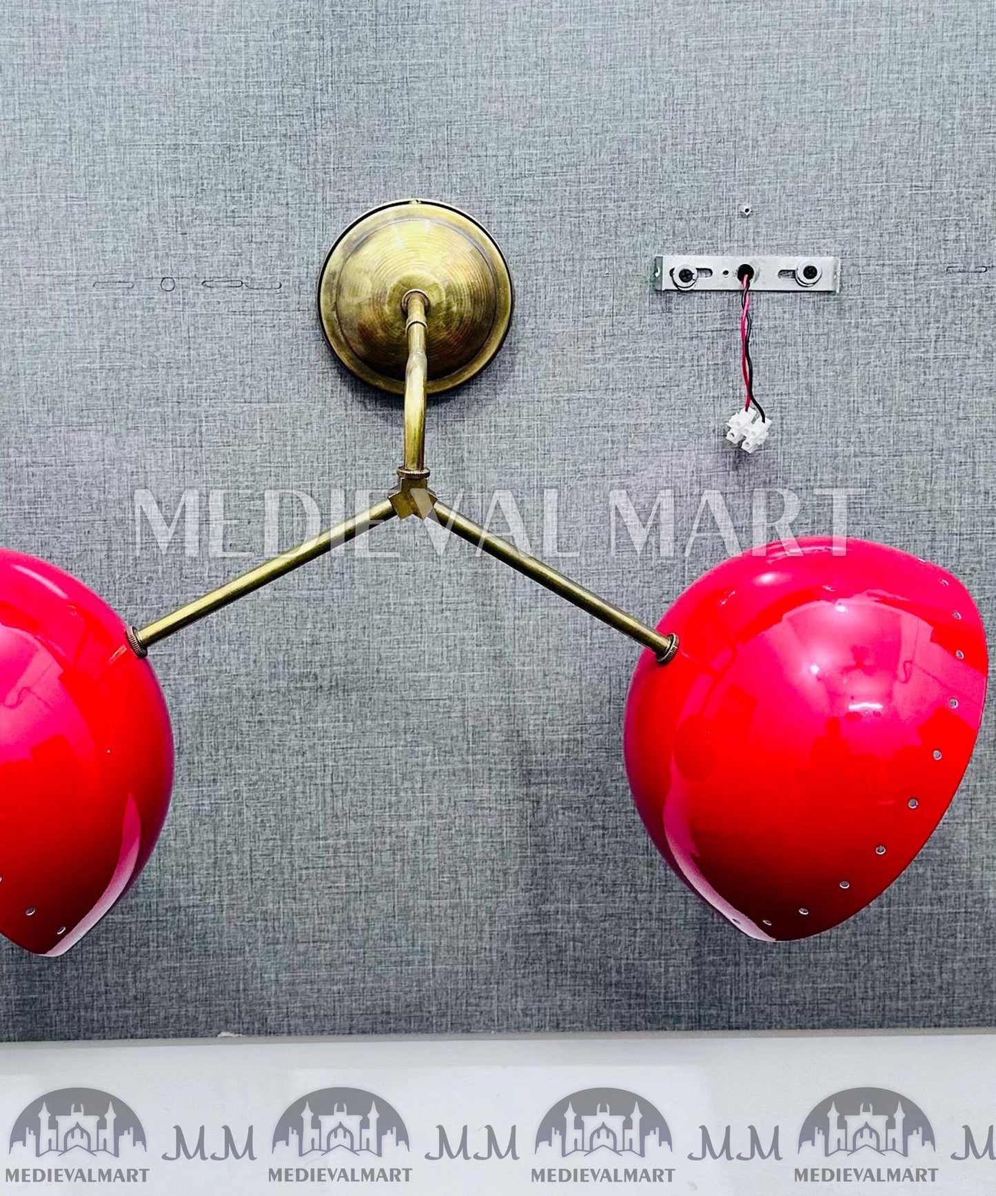 MEDIEVALMART FR Applique Murale Scarabée Vintage en Laiton : Luminaire Mural Mid-Century Modern