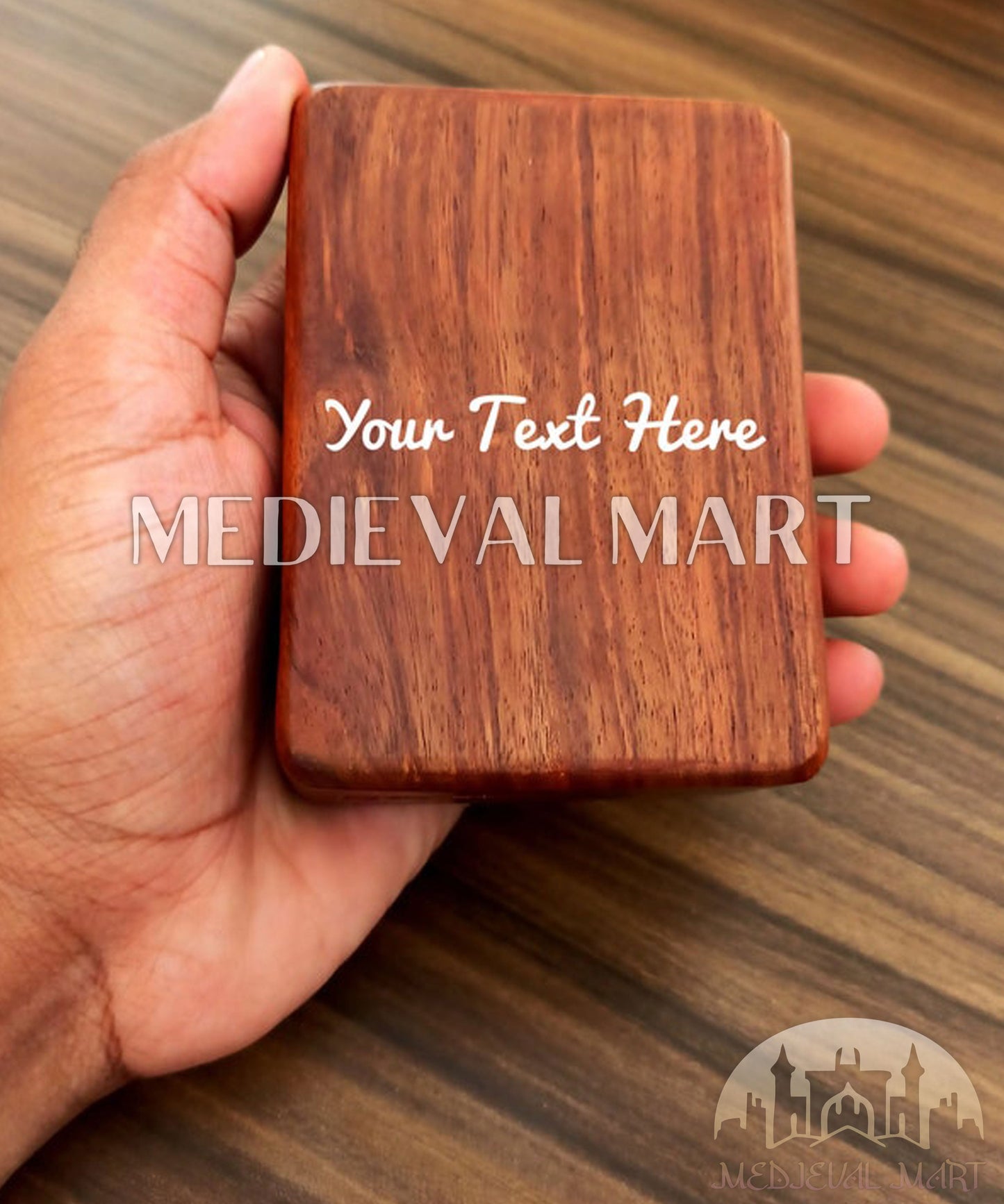 MEDIEVALMART FR Boussole Nautique Vintage Trip Gear en Laiton – Finition Or Brillant avec Base en Bois | Cadeau pour Maman