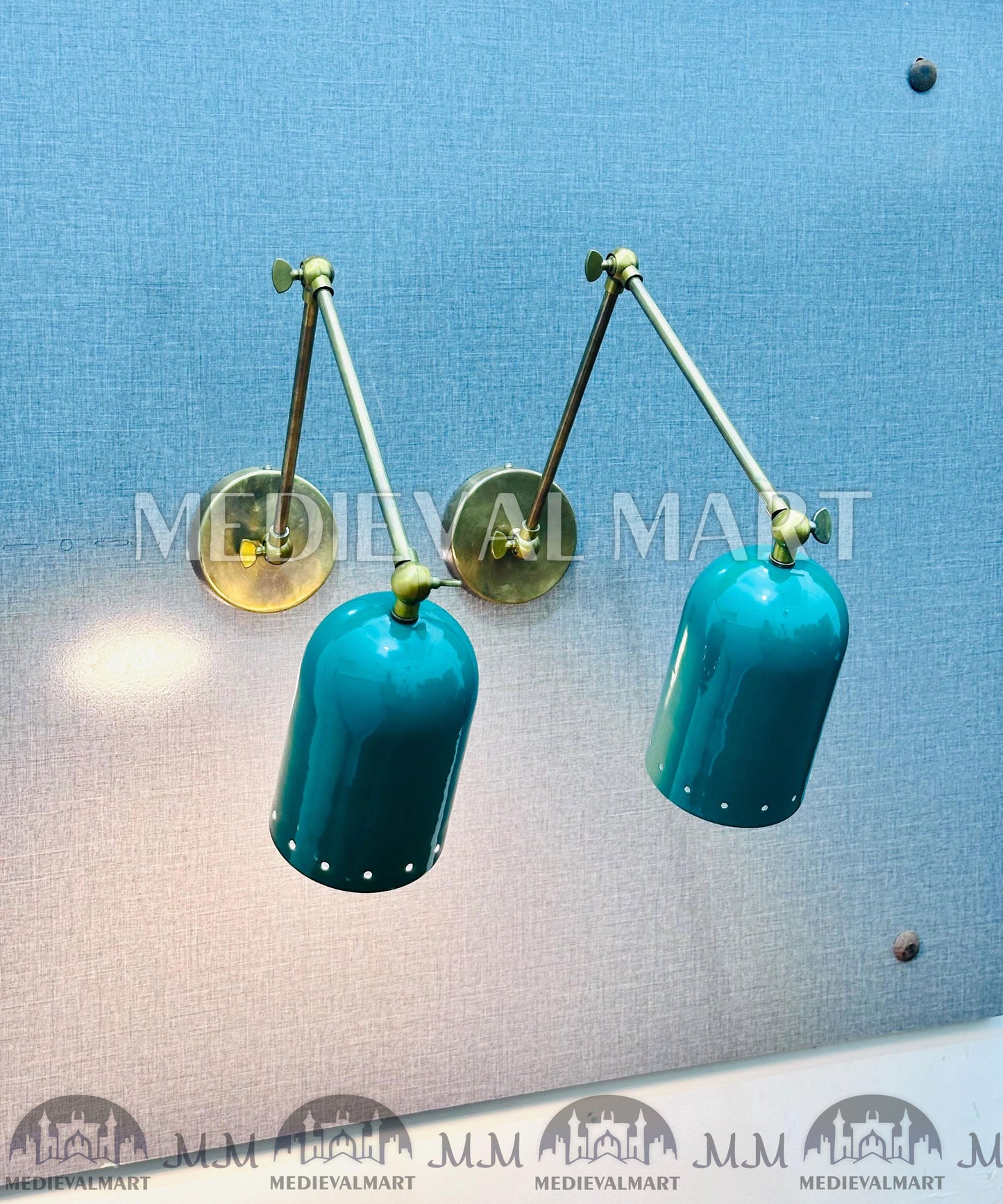 MEDIEVALMART FR Applique Murale Scarabée Vintage en Laiton : Luminaire Mural Mid-Century Modern