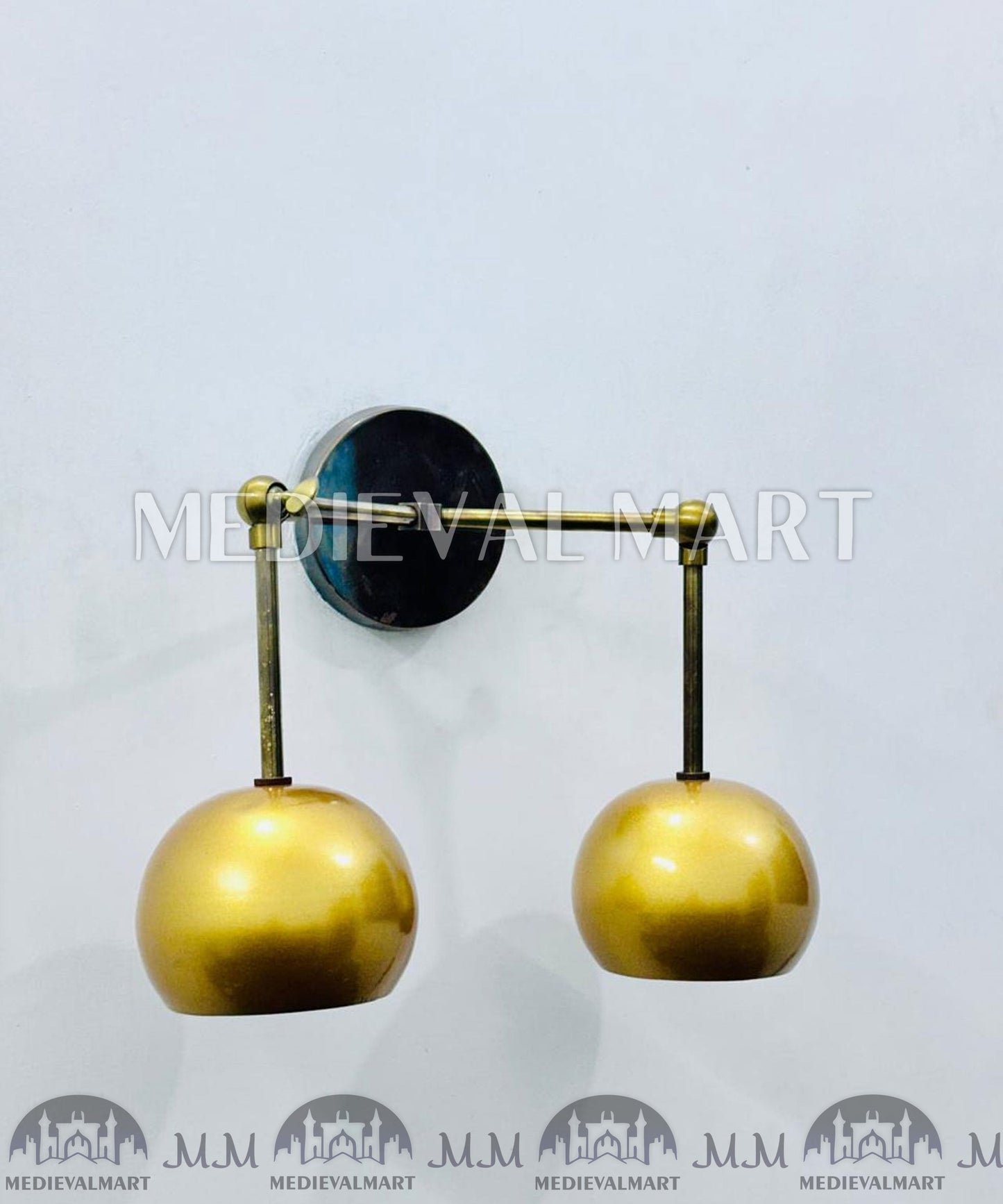 MEDIEVALMART FR Applique Murale Scarabée Vintage en Laiton : Luminaire Mural Mid-Century Modern