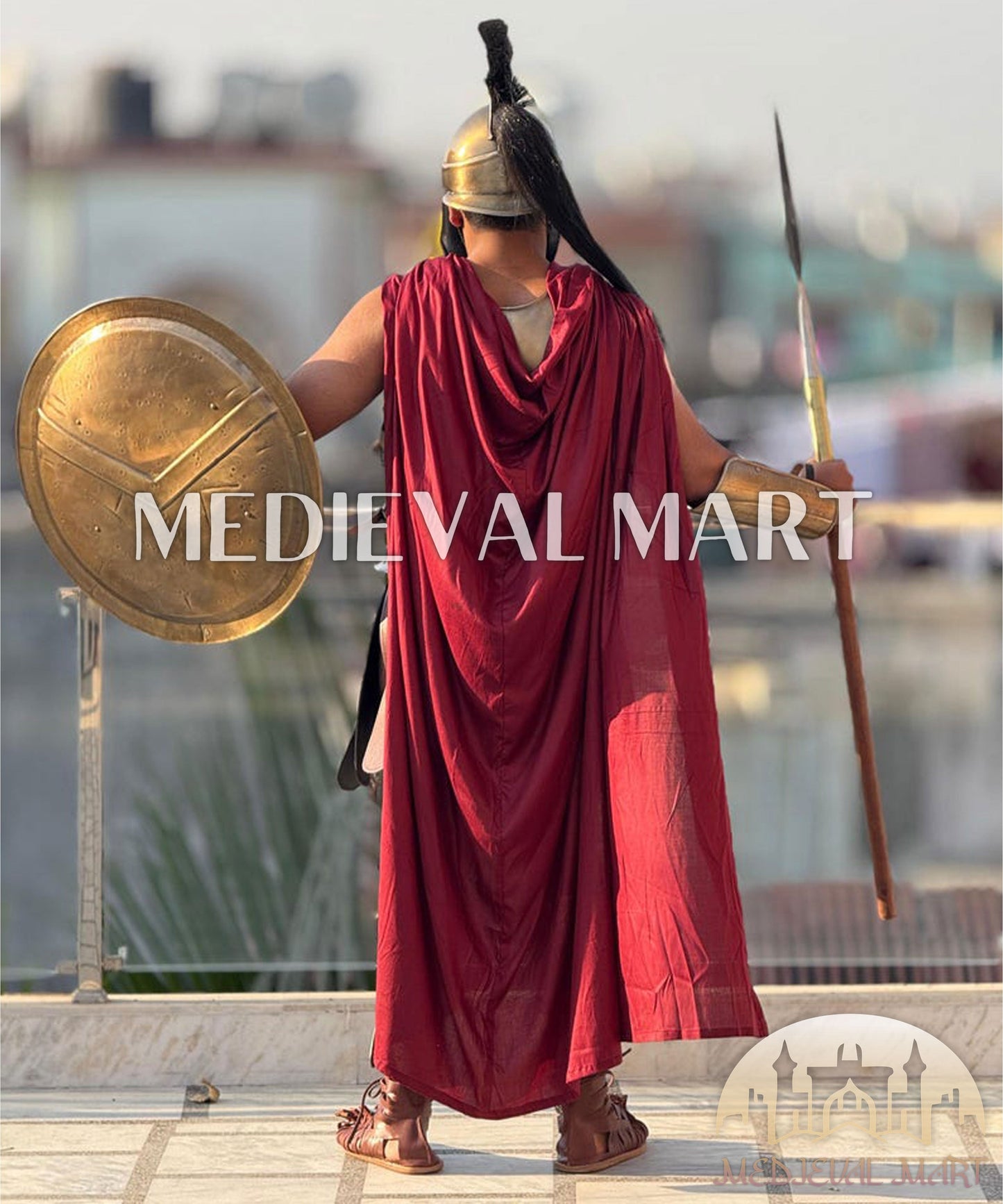 MEDIEVALMART FR Armure Médiévale de l’Empire Romain Kastenbrust – Armure Complète en Plaques avec Épée Alexander (ROA 1332)