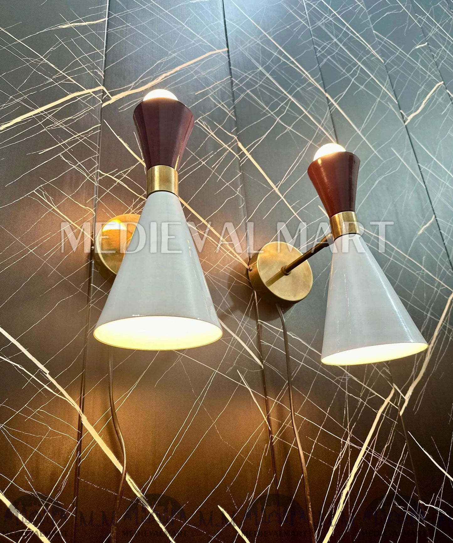 MEDIEVALMART FR Applique Murale en Laiton Fabriquée à la Main : Luminaire