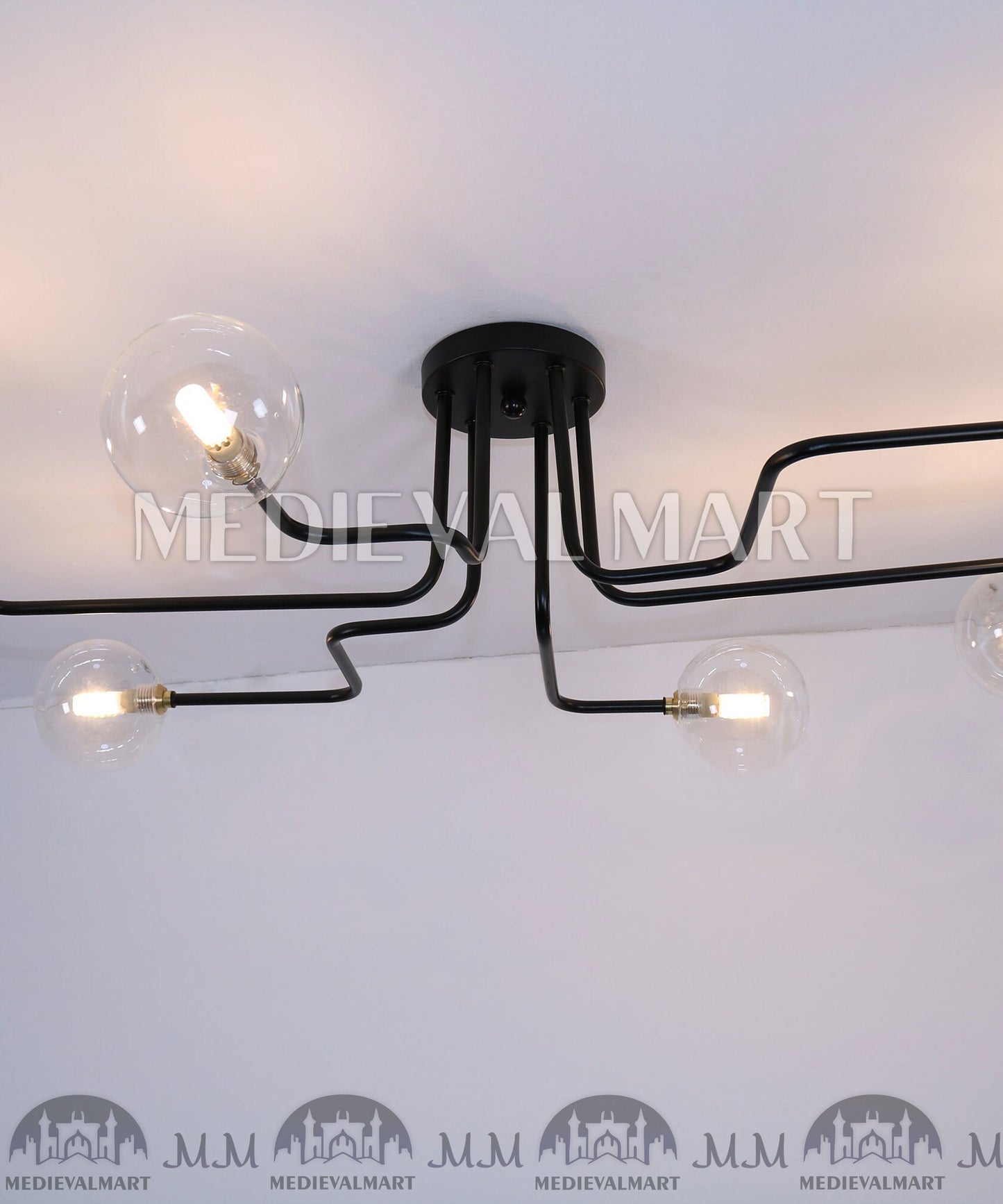 MEDIEVALMART FR Ensemble De Gantelets Dorés Inspirés De Sauron Witcher LOTR Avec Étoile Bleue – Gants D’Armure Cosplay