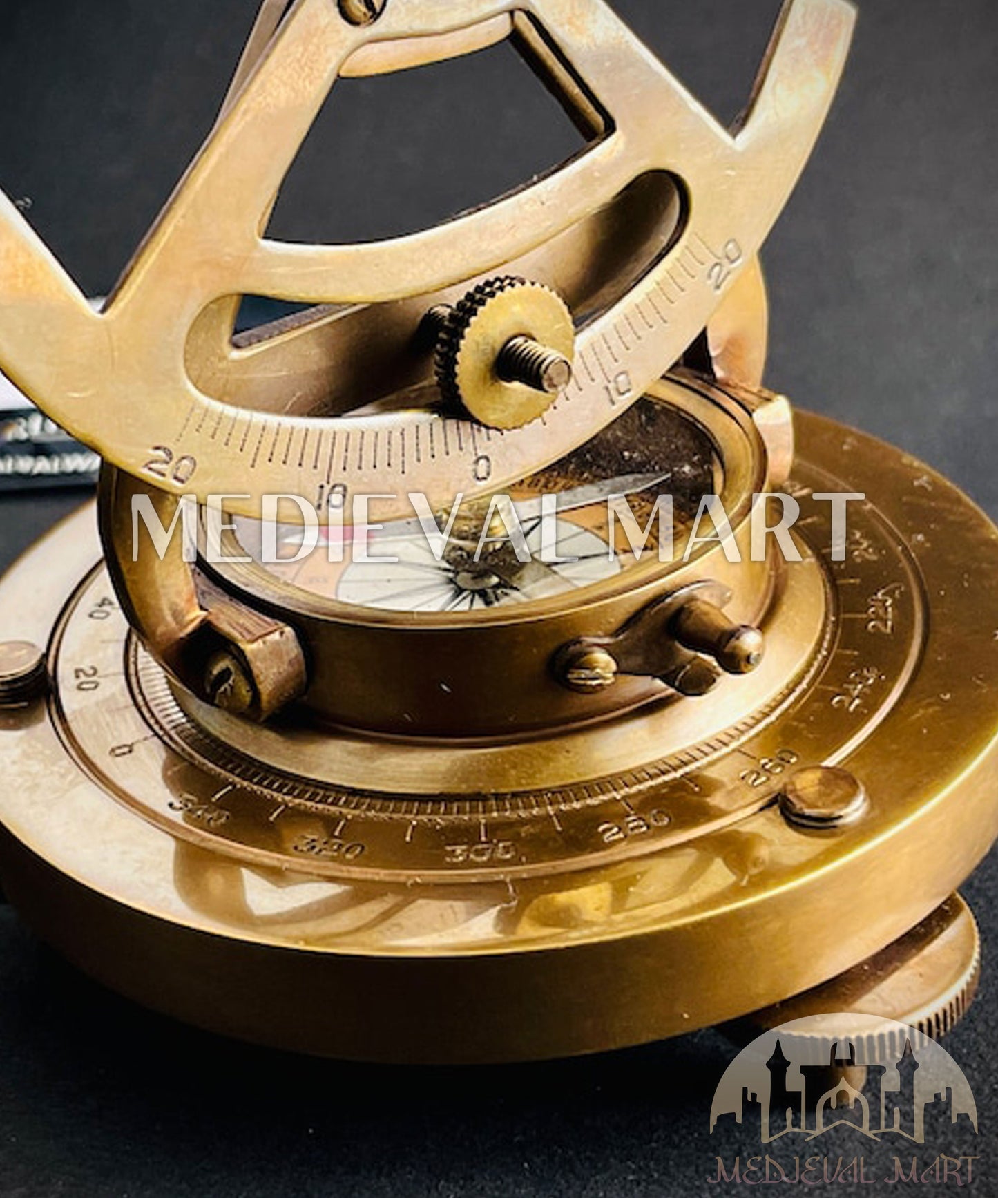 MEDIEVALMART FR Longue-Vue Nautique Antique 50X en Laiton – Télescope Portable de 18" pour Décoration Nautique