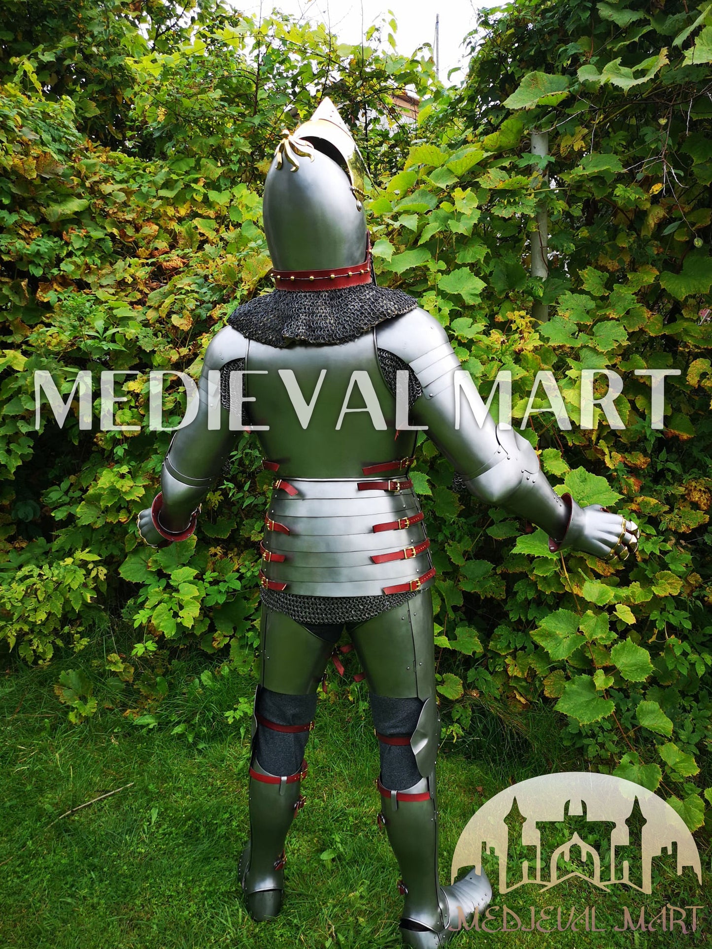 MEDIEVALMART FR Armure Médiévale de l’Empire Romain Kastenbrust – Armure Complète en Plaques avec Épée Alexander (ROA 1332)