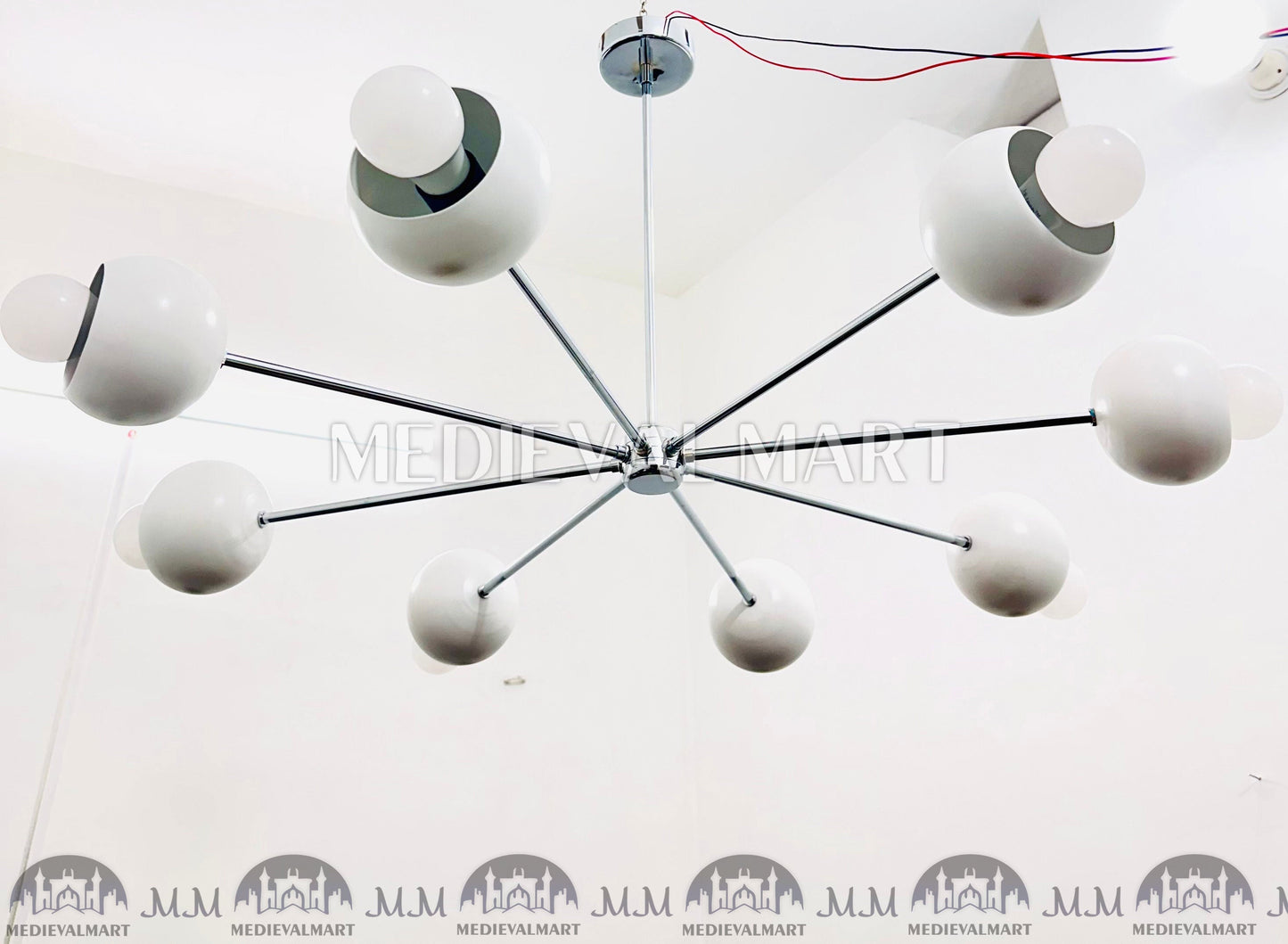 MEDIEVALMART FR Ensemble De Gantelets Dorés Inspirés De Sauron Witcher LOTR Avec Étoile Bleue – Gants D’Armure Cosplay