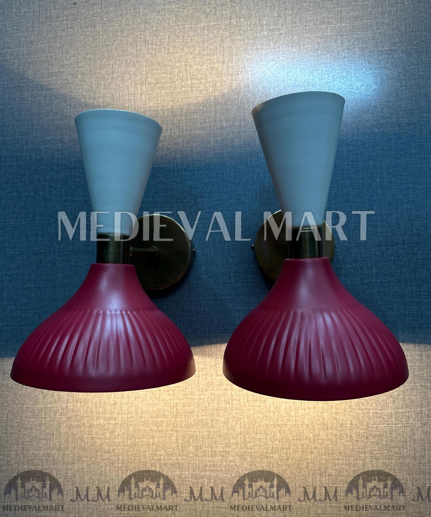 MEDIEVALMART FR Applique Murale Scarabée Vintage en Laiton : Luminaire Mural Mid-Century Modern