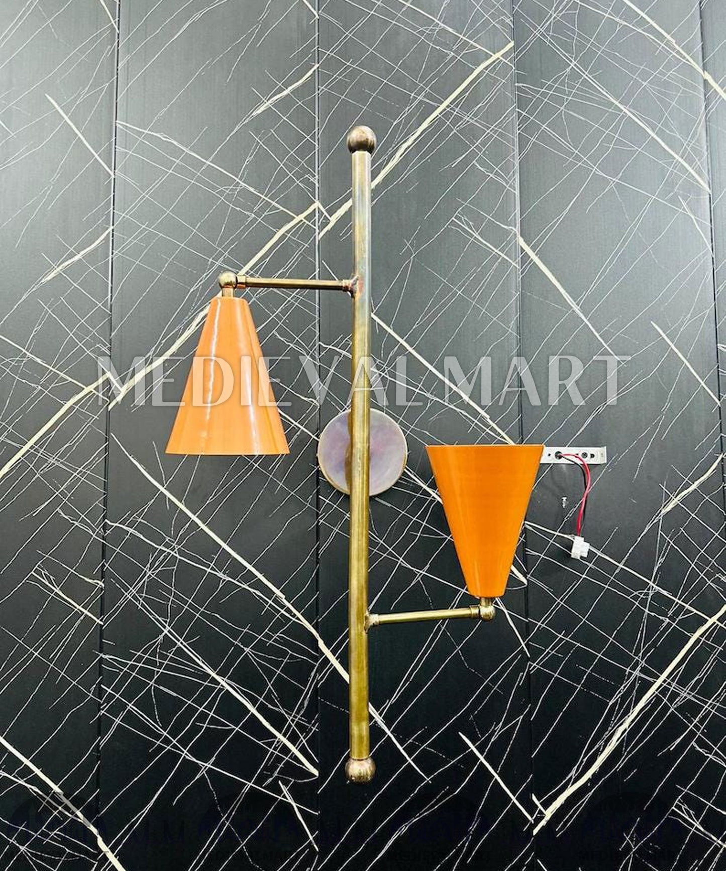 MEDIEVALMART FR Applique Murale en Laiton Fabriquée à la Main : Luminaire