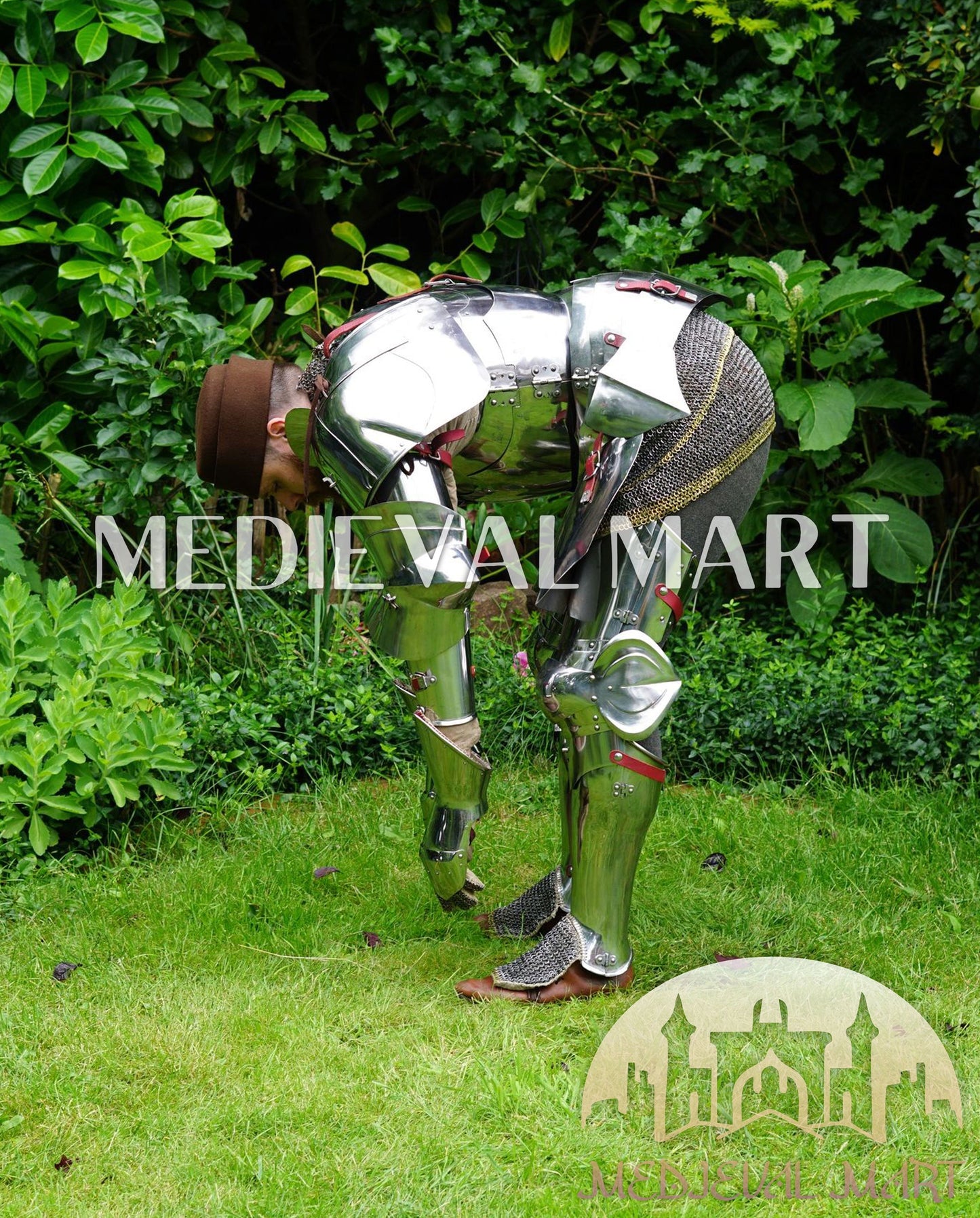 MEDIEVALMART FR Armure Médiévale de l’Empire Romain Kastenbrust – Armure Complète en Plaques avec Épée Alexander (ROA 1332)