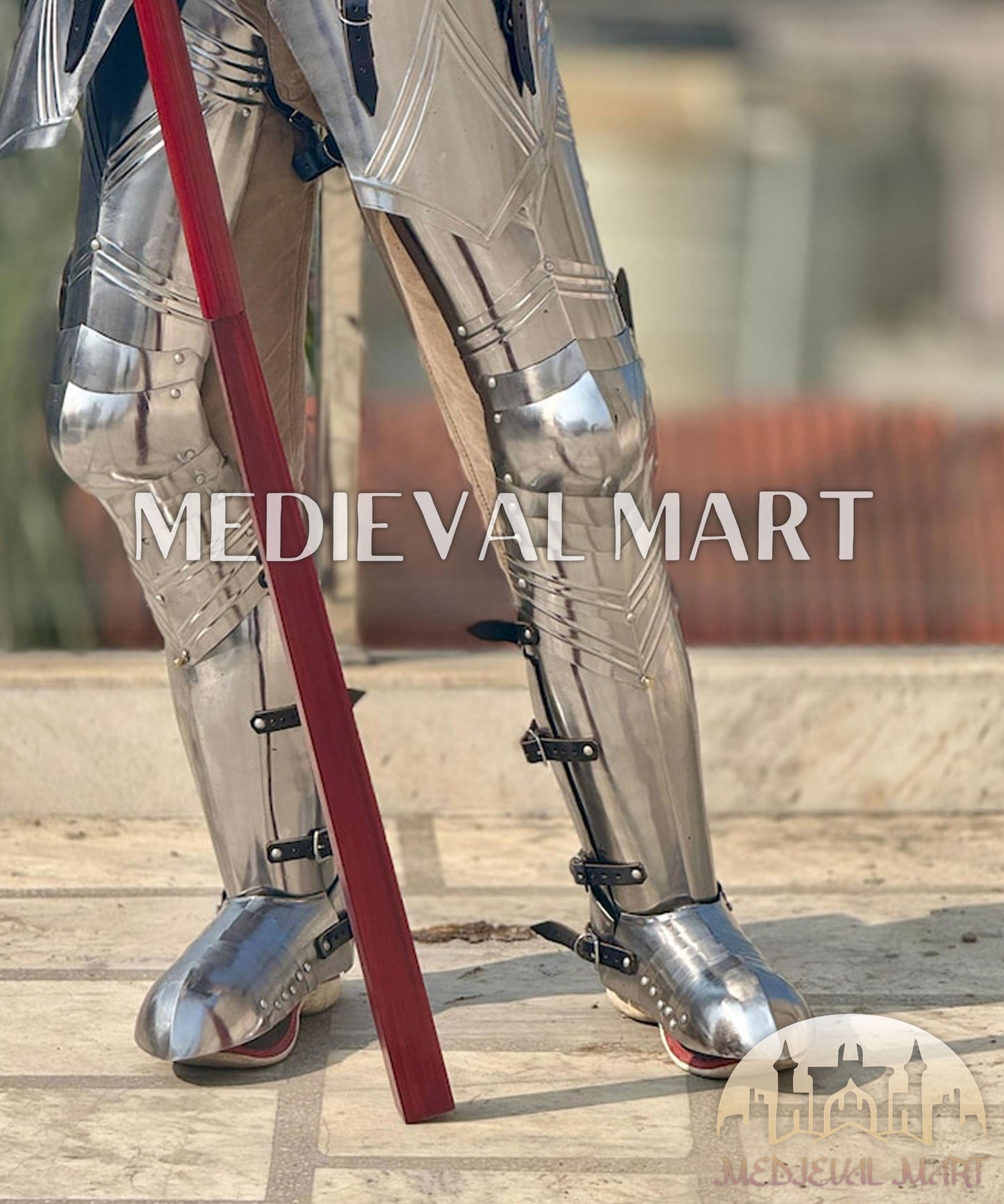 MEDIEVALMART FR Armure Médiévale de l’Empire Romain Kastenbrust – Armure Complète en Plaques avec Épée Alexander (ROA 1332)