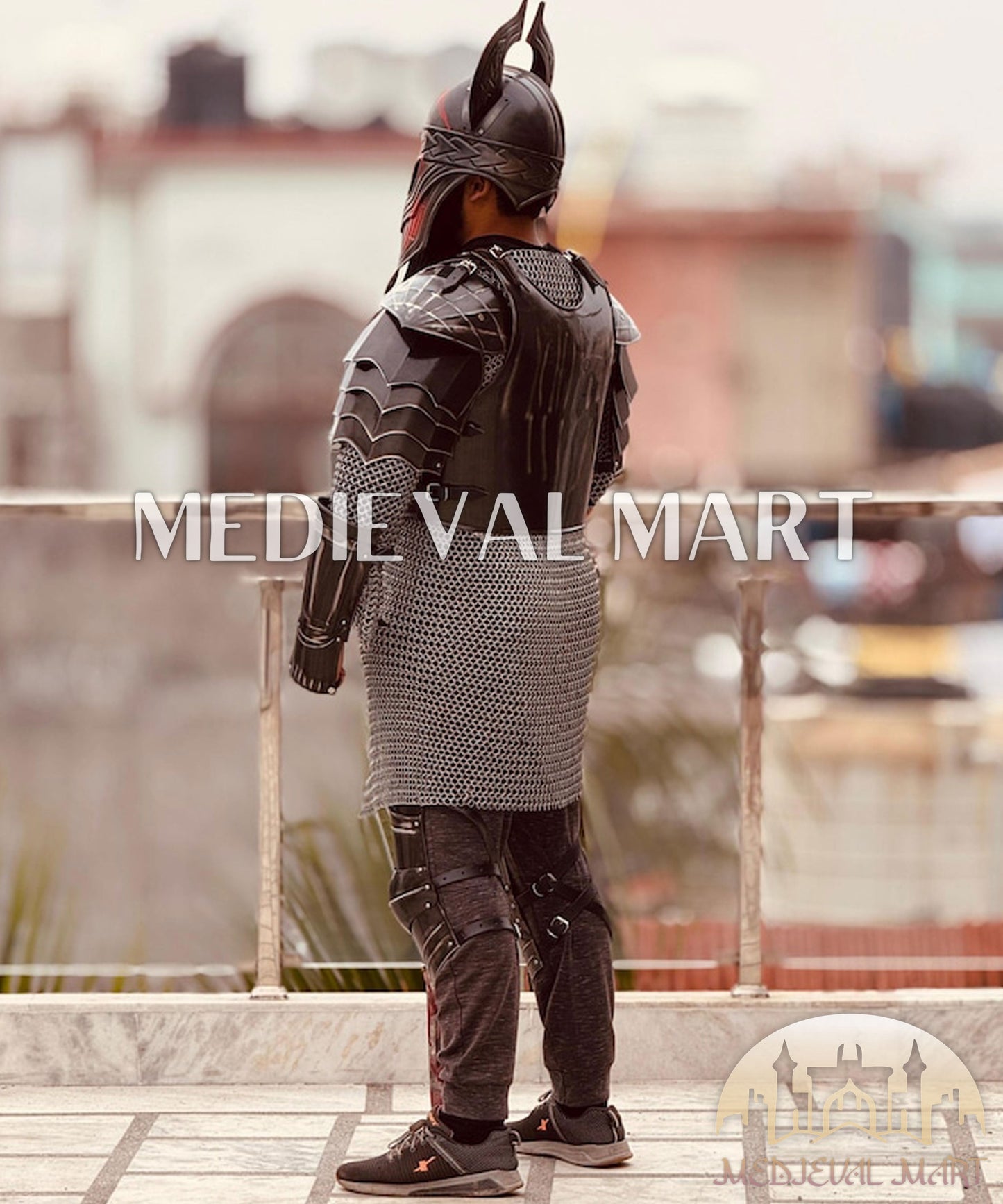 MEDIEVALMART FR Armure Médiévale de l’Empire Romain Kastenbrust – Armure Complète en Plaques avec Épée Alexander (ROA 1332)