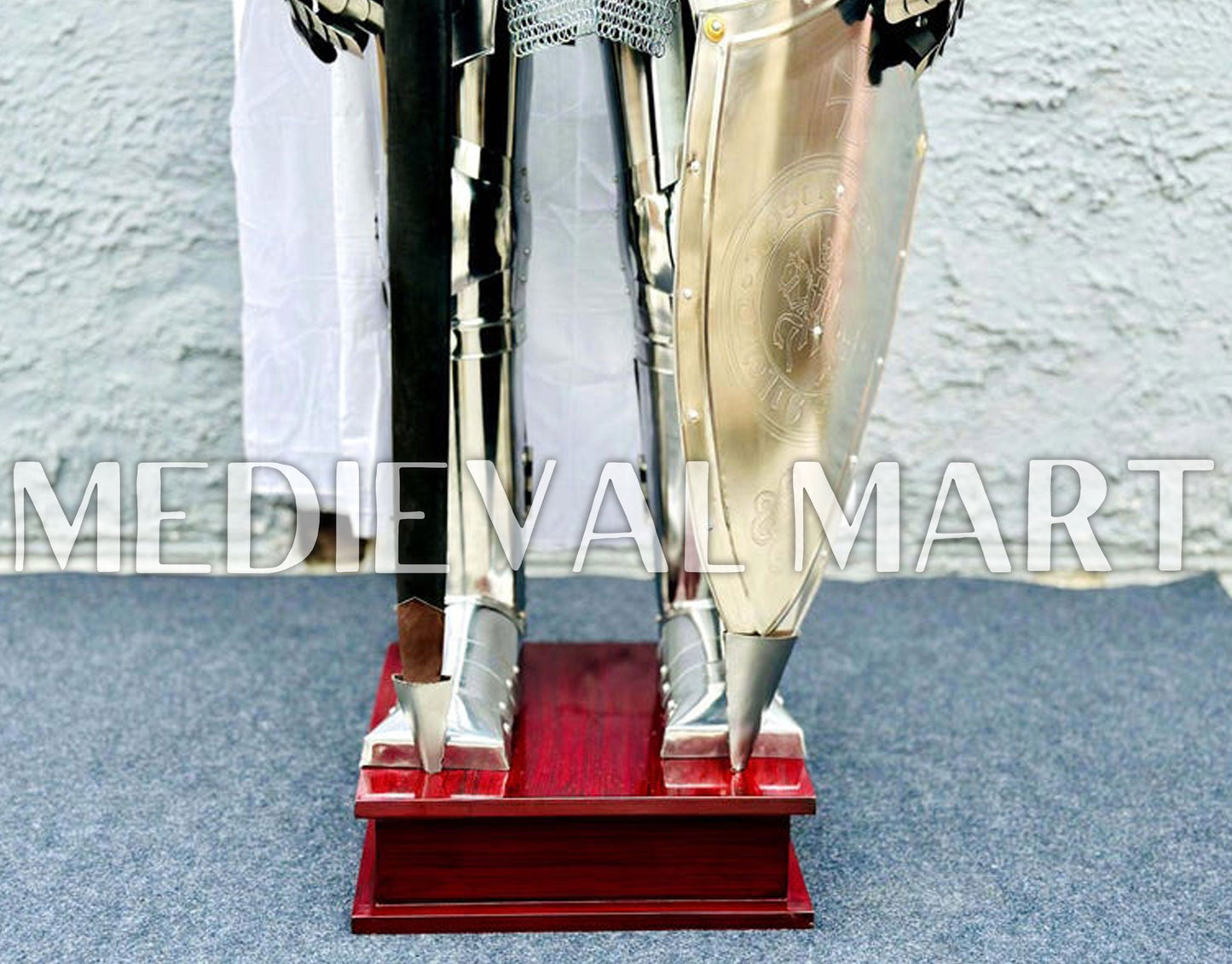 MEDIEVALMART FR Armure Médiévale de l’Empire Romain Kastenbrust – Armure Complète en Plaques avec Épée Alexander (ROA 1332)