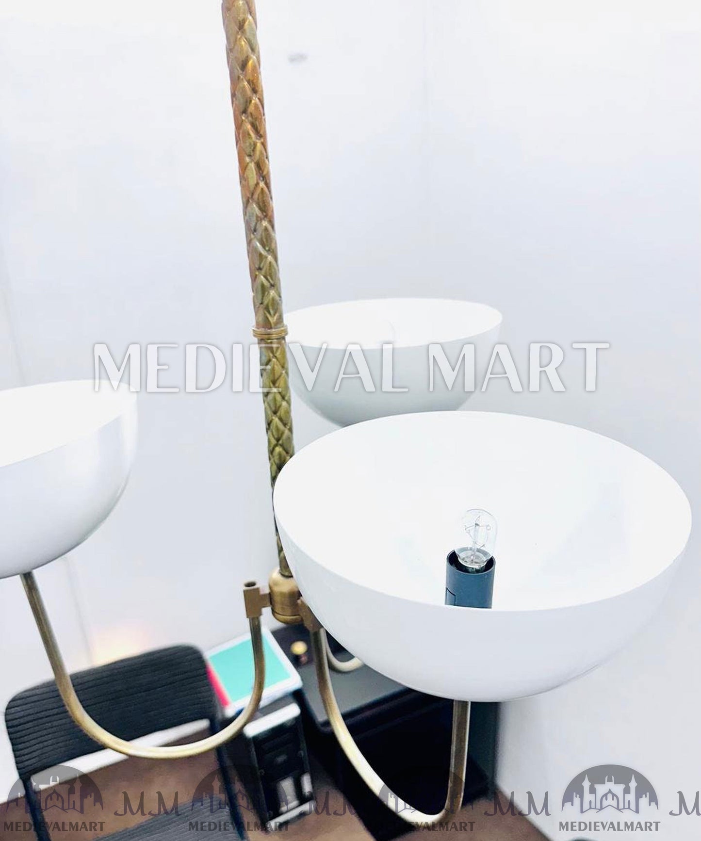 MEDIEVALMART FR Ensemble De Gantelets Dorés Inspirés De Sauron Witcher LOTR Avec Étoile Bleue – Gants D’Armure Cosplay