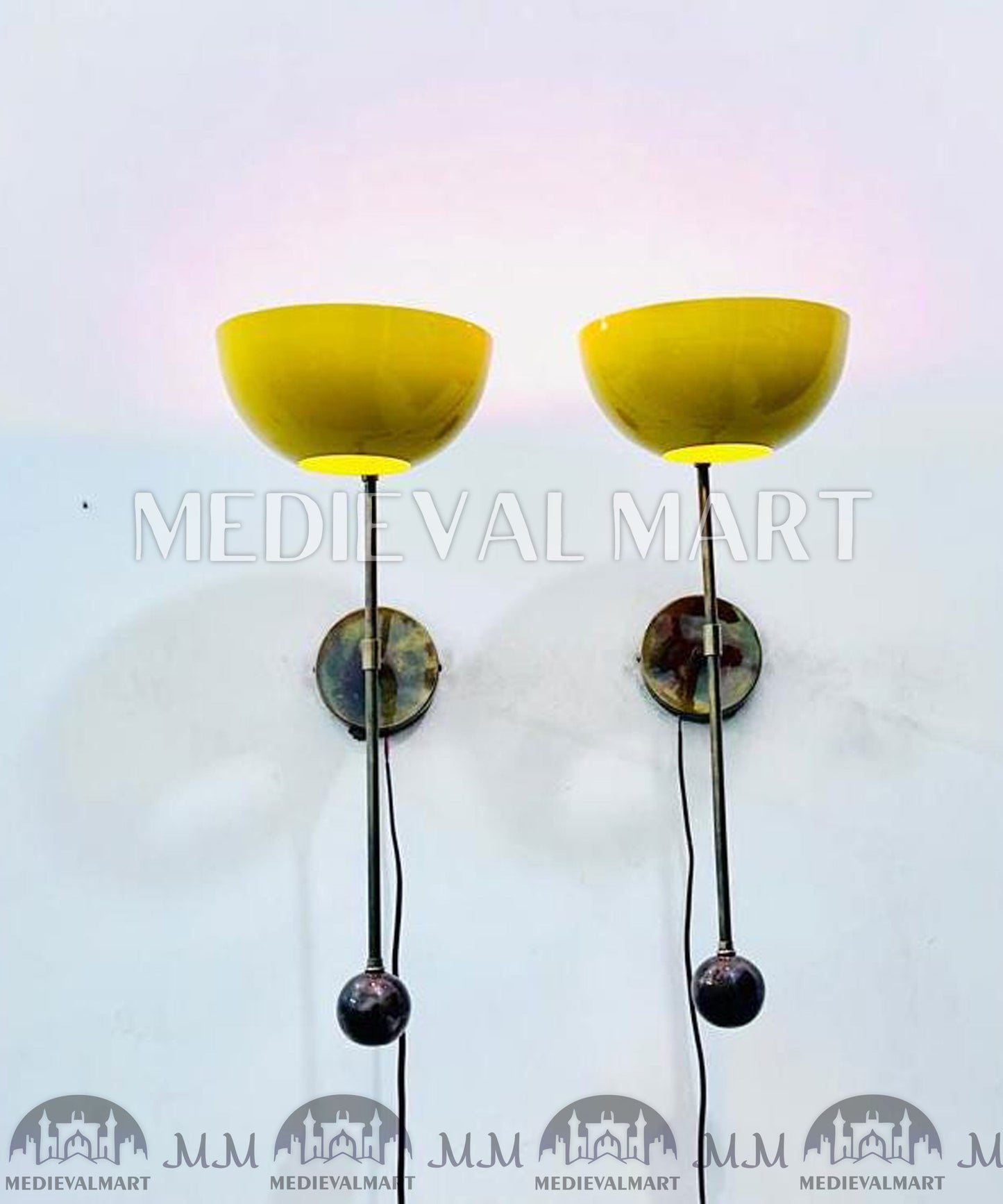 MEDIEVALMART FR Applique Murale Scarabée Vintage en Laiton : Luminaire Mural Mid-Century Modern