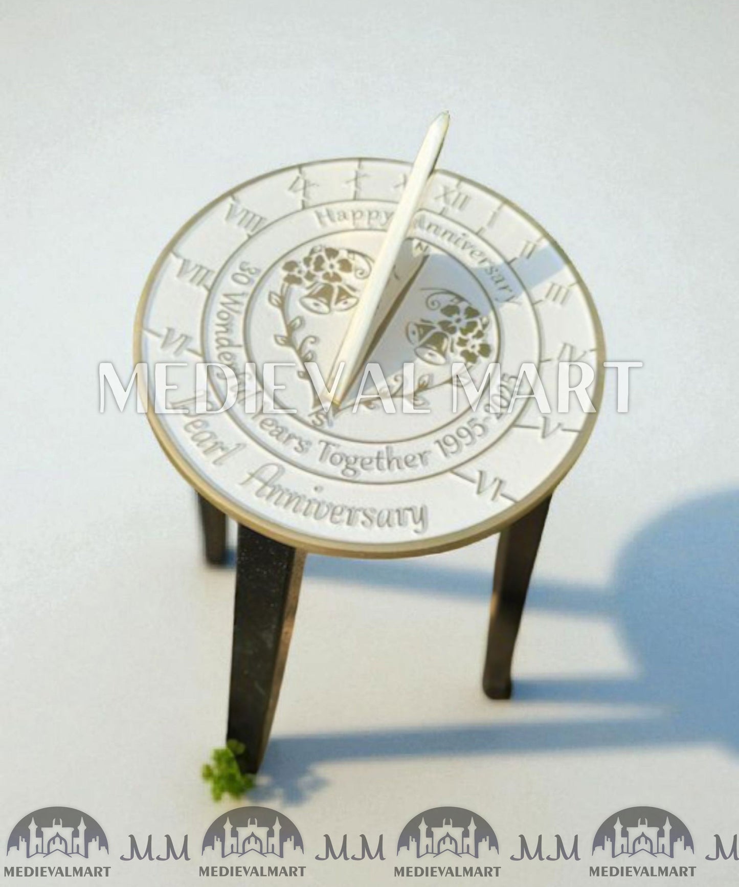 MEDIEVALMART FR Bouclier Viking Iconique Valhalla Noir/Gris – Ivar le Désossé avec Pointes en Fer | Cadeau pour Papa