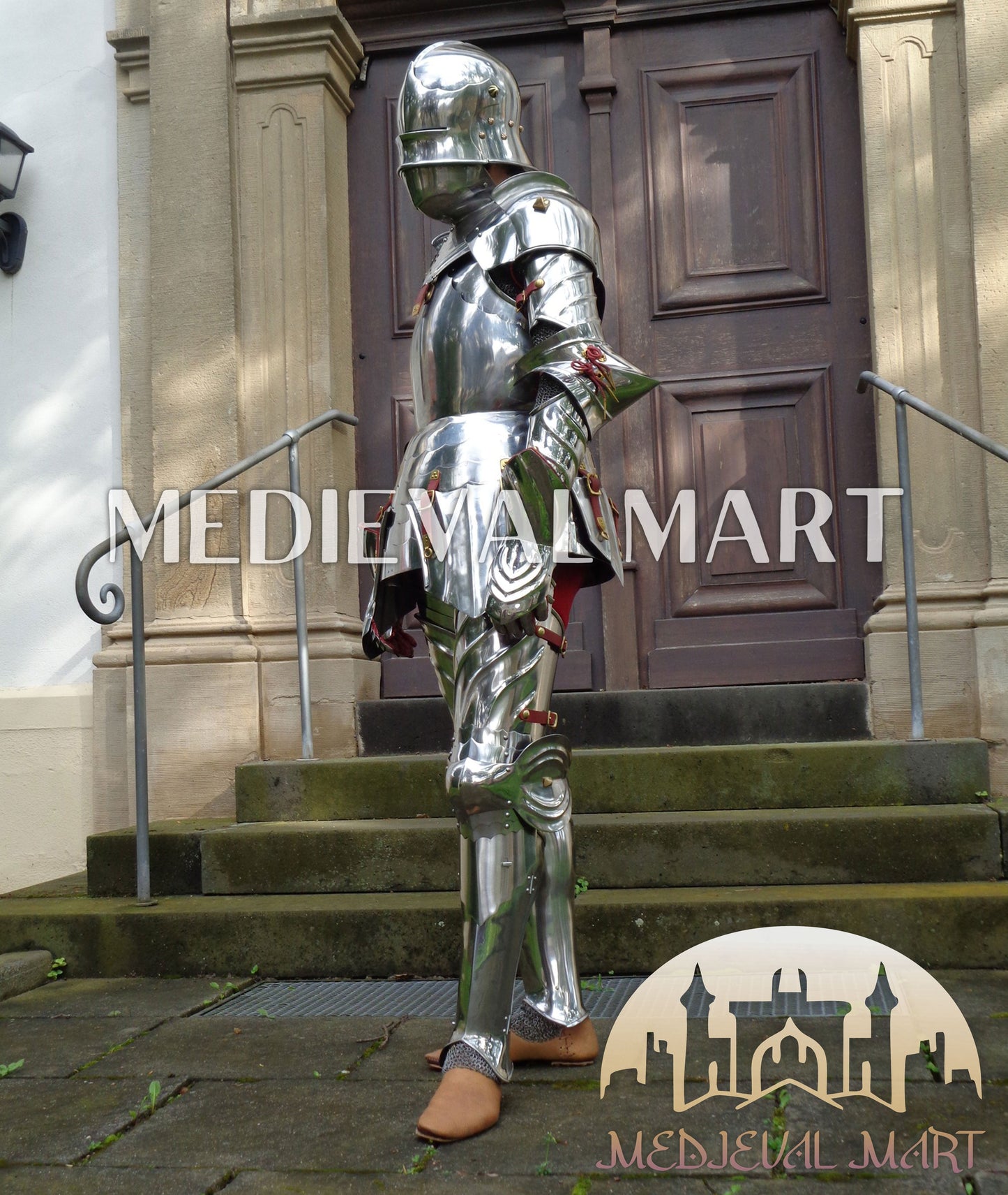 MEDIEVALMART FR Armure Médiévale de l’Empire Romain Kastenbrust – Armure Complète en Plaques avec Épée Alexander (ROA 1332)