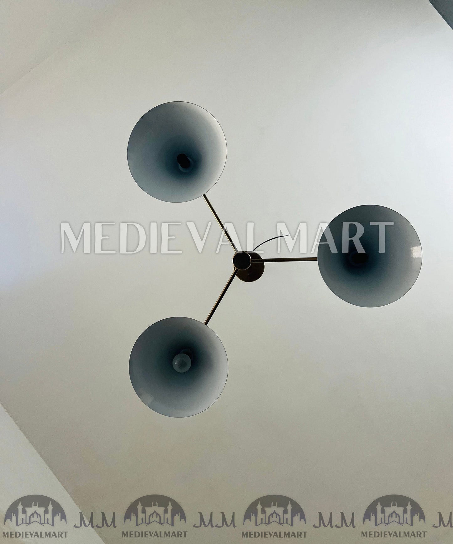 MEDIEVALMART FR Ensemble De Gantelets Dorés Inspirés De Sauron Witcher LOTR Avec Étoile Bleue – Gants D’Armure Cosplay