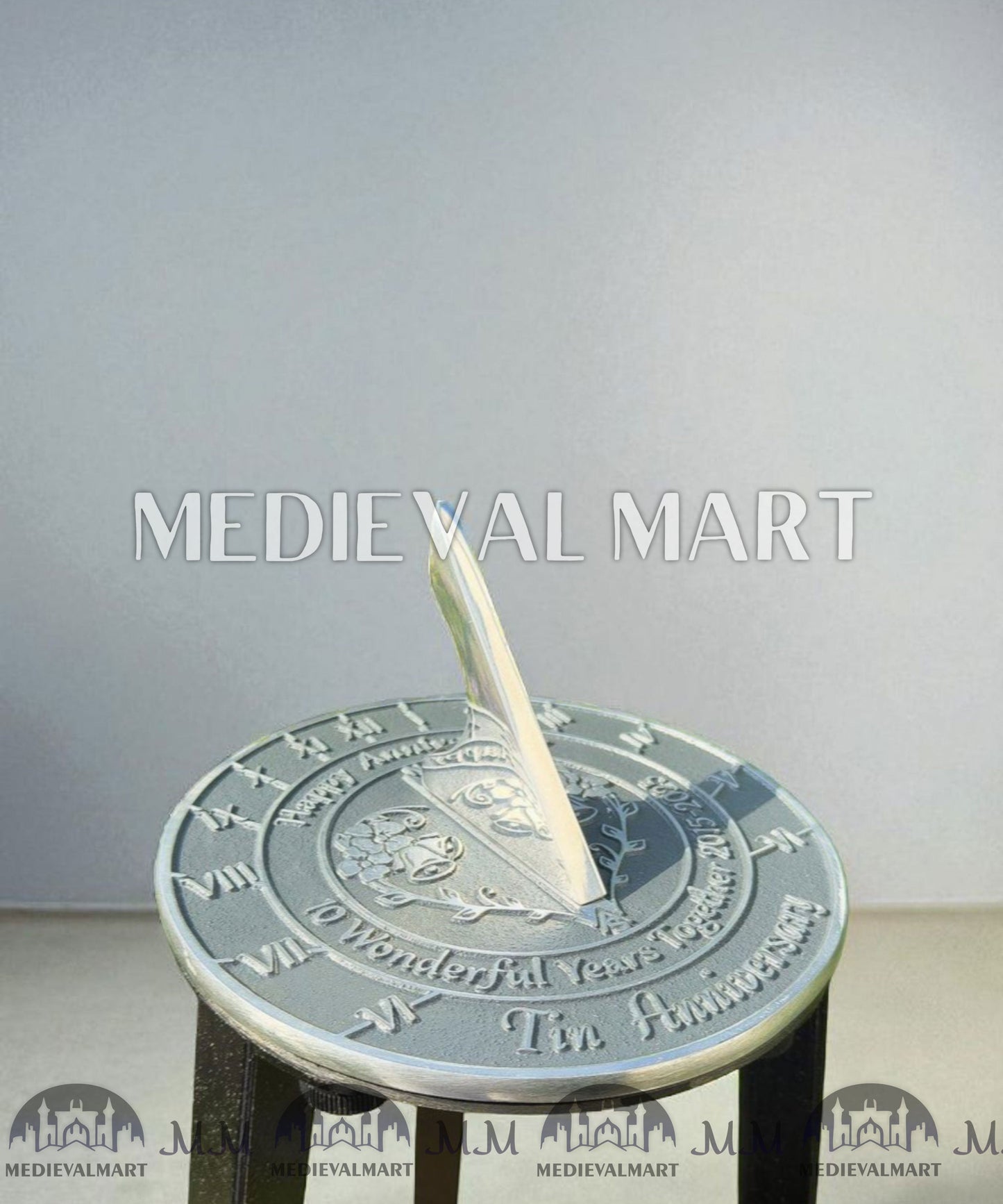 MEDIEVALMART FR Bouclier Viking Iconique Valhalla Noir/Gris – Ivar le Désossé avec Pointes en Fer | Cadeau pour Papa