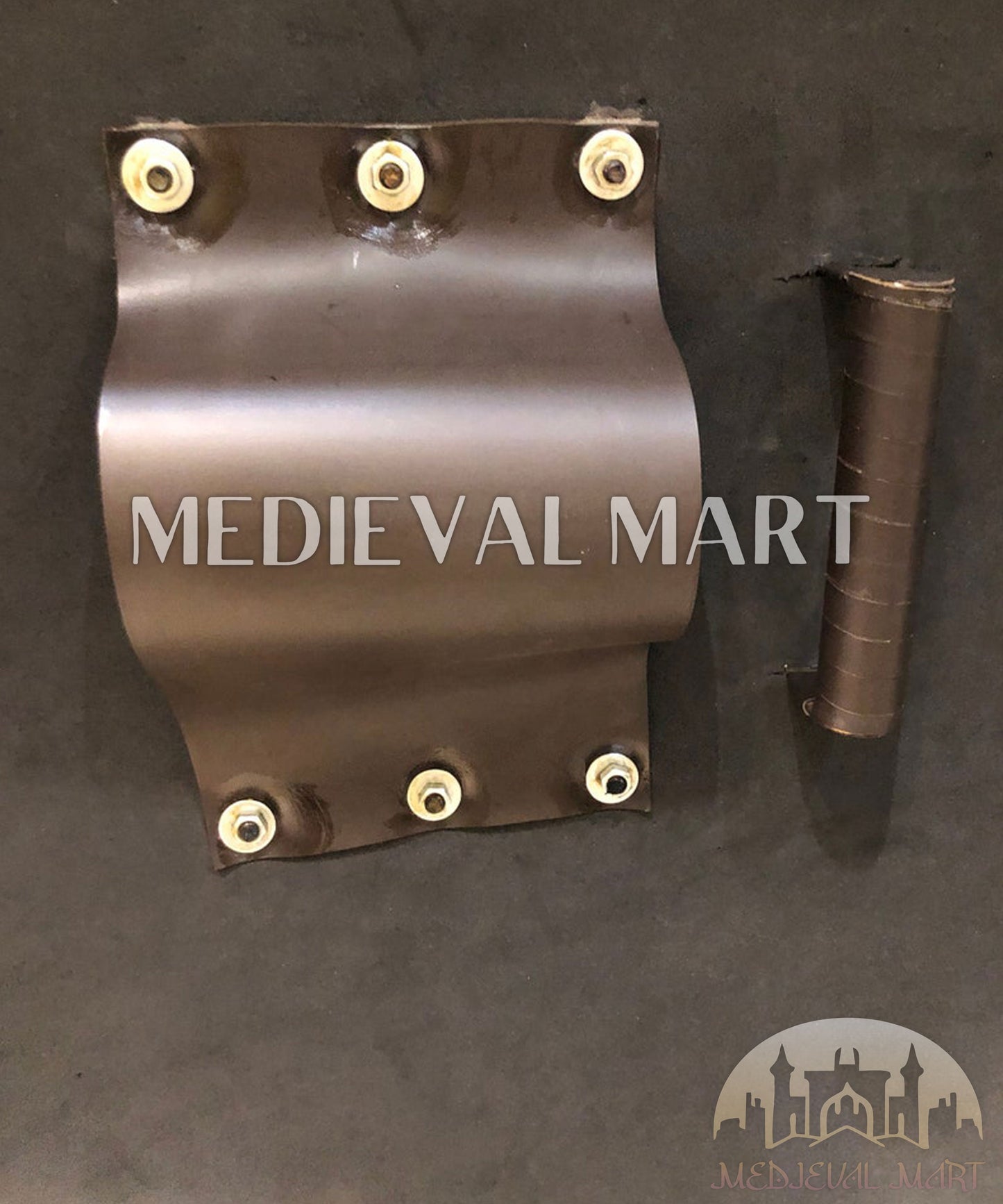 MEDIEVALMART FR Bouclier Viking Iconique Jarl Borg à Pointes en Fer – Bouclier Viking Battleworn | Cadeau pour Papa