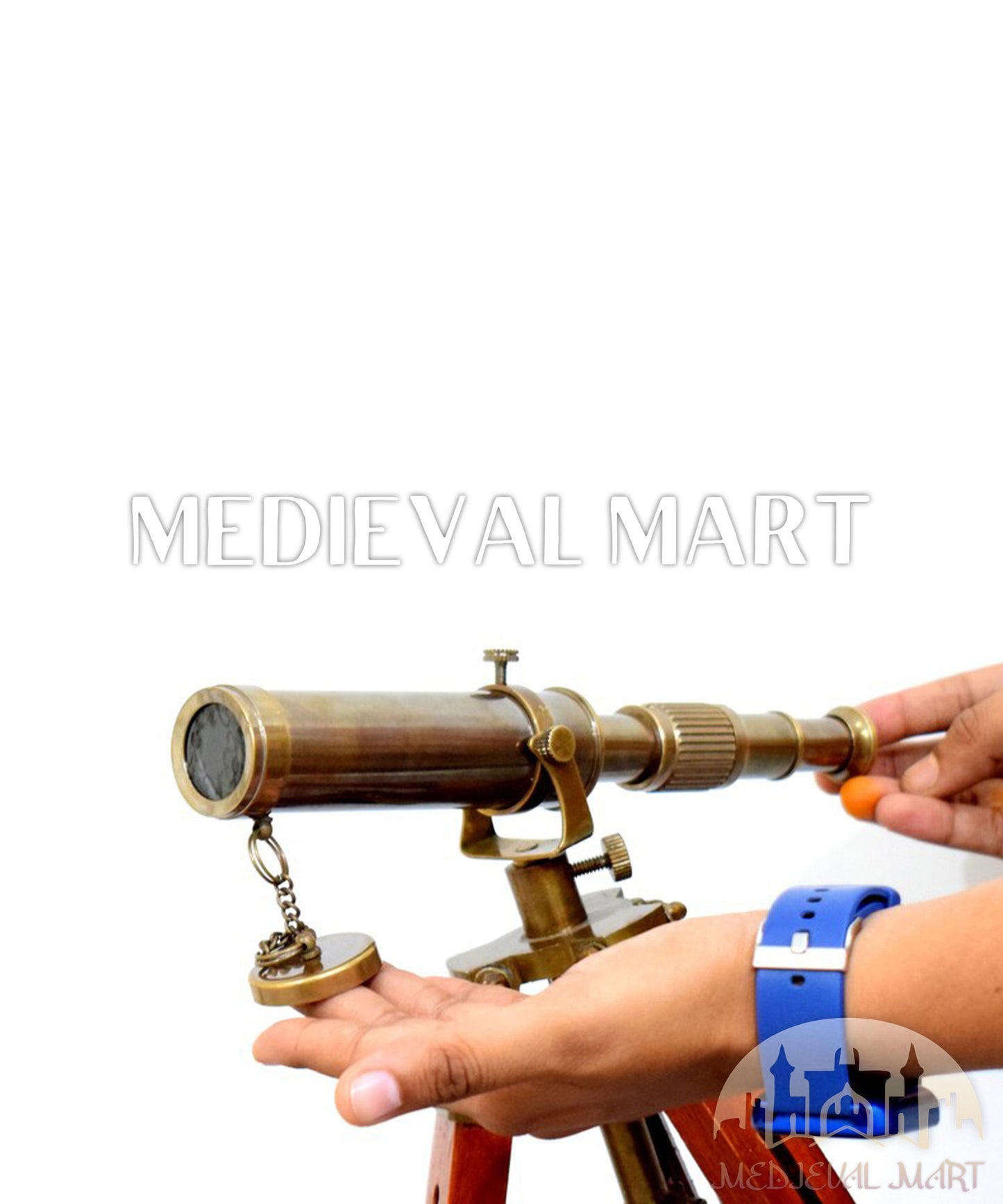 MEDIEVALMART FR Bouclier Médiéval Templier Inspiré de la Croix Zelda & Diable en Bois – Finition Bleue & Or | Cadeau pour Noël
