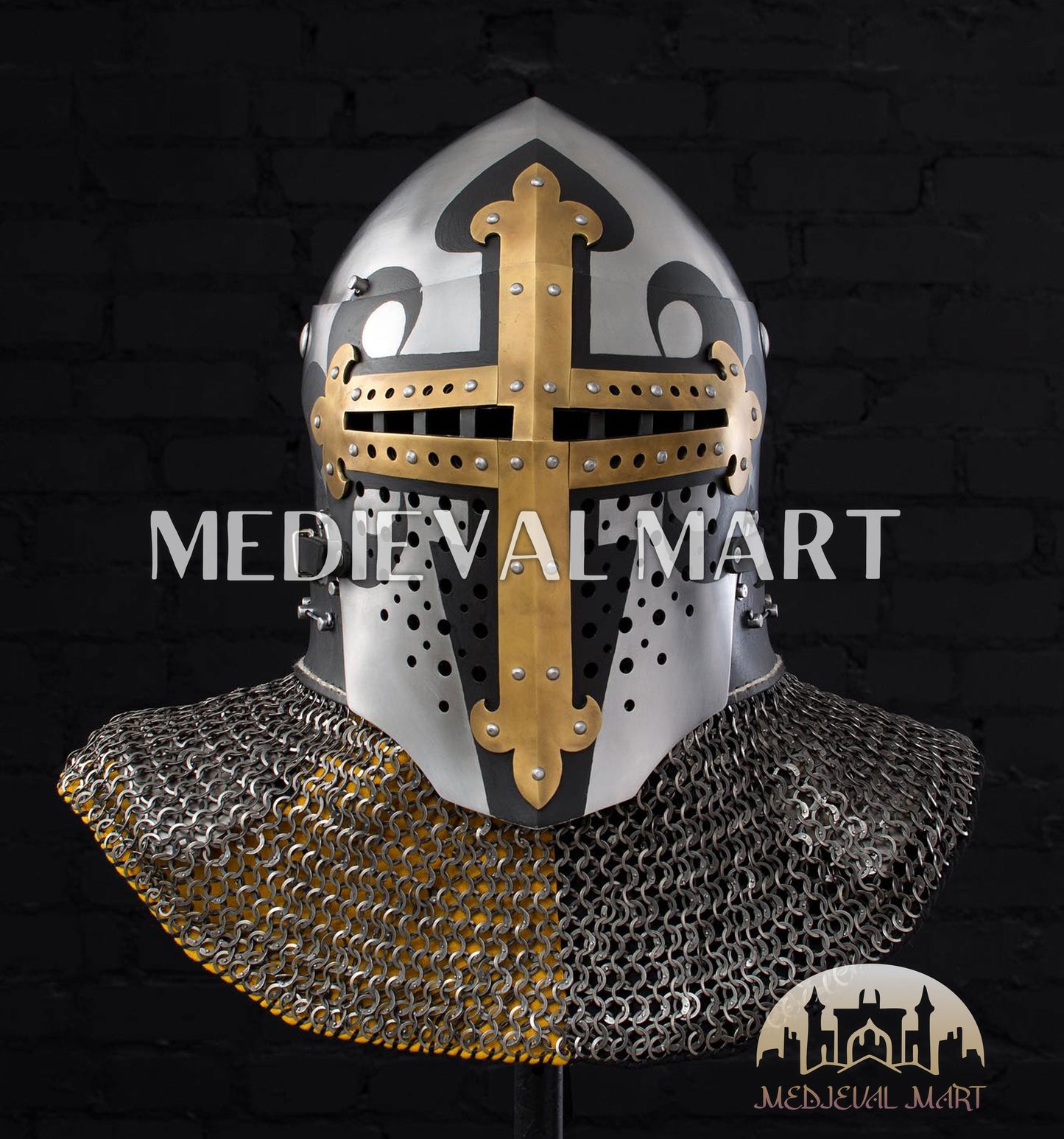 MEDIEVALMART FR Ensemble Exclusif De Gantelets Noirs Inspirés De Sauron Witcher LOTR Avec Décor Doré