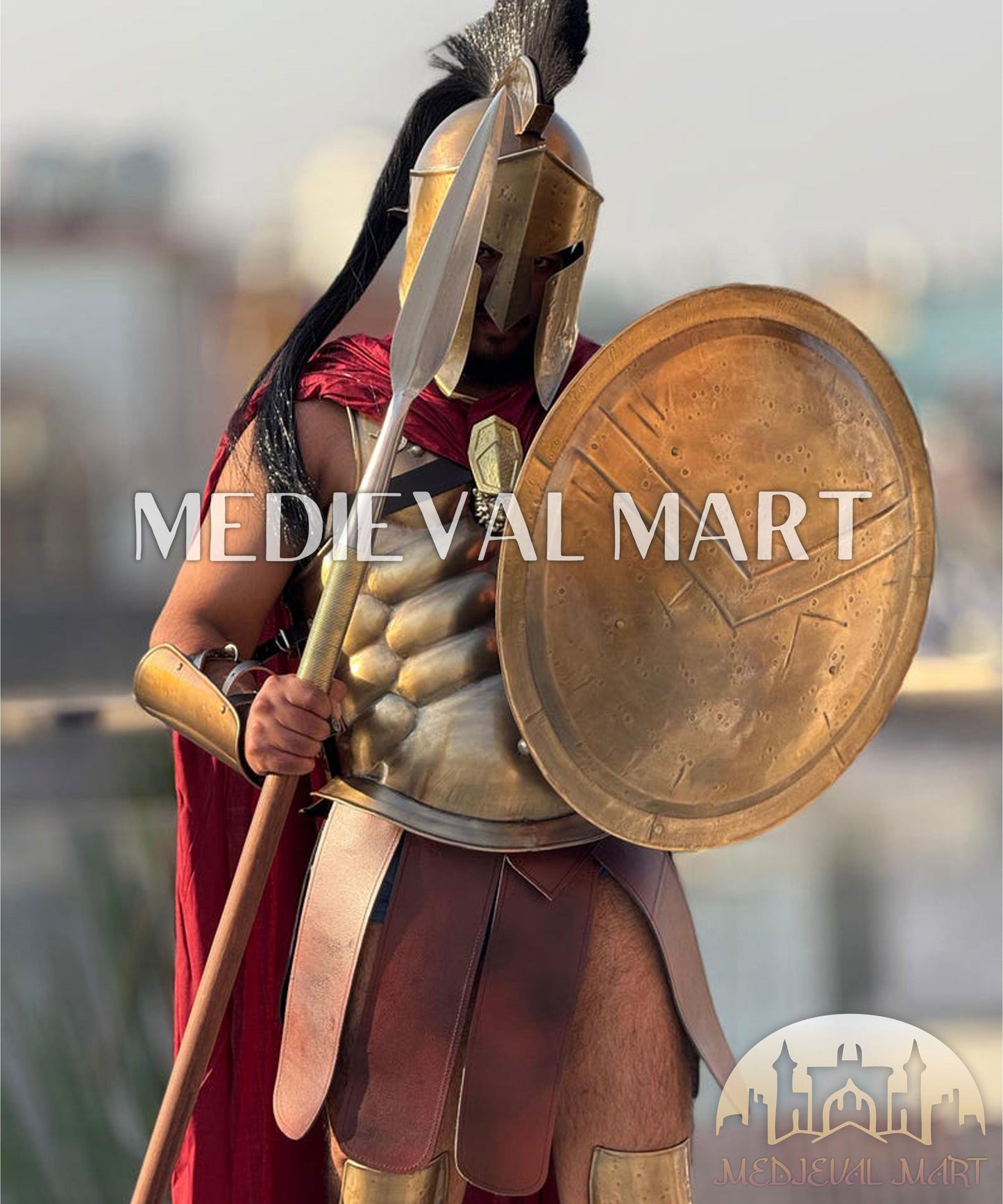 MEDIEVALMART FR Armure Médiévale de l’Empire Romain Kastenbrust – Armure Complète en Plaques avec Épée Alexander (ROA 1332)