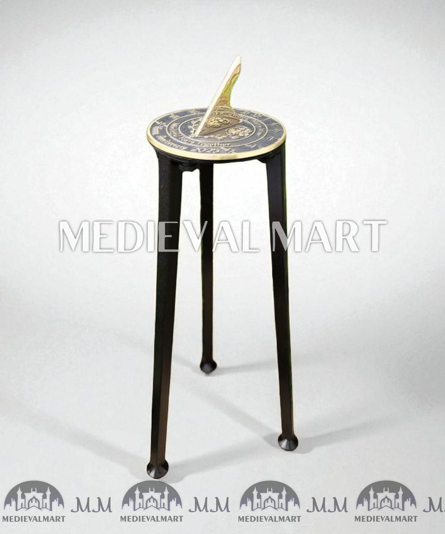 MEDIEVALMART FR Bouclier Viking Iconique Valhalla Noir/Gris – Ivar le Désossé avec Pointes en Fer | Cadeau pour Papa