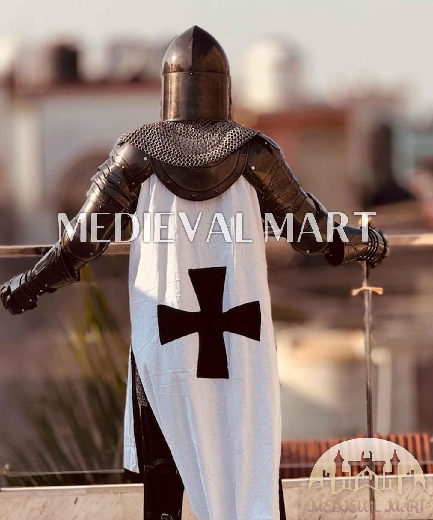 MEDIEVALMART FR Armure Médiévale de l’Empire Romain Kastenbrust – Armure Complète en Plaques avec Épée Alexander (ROA 1332)