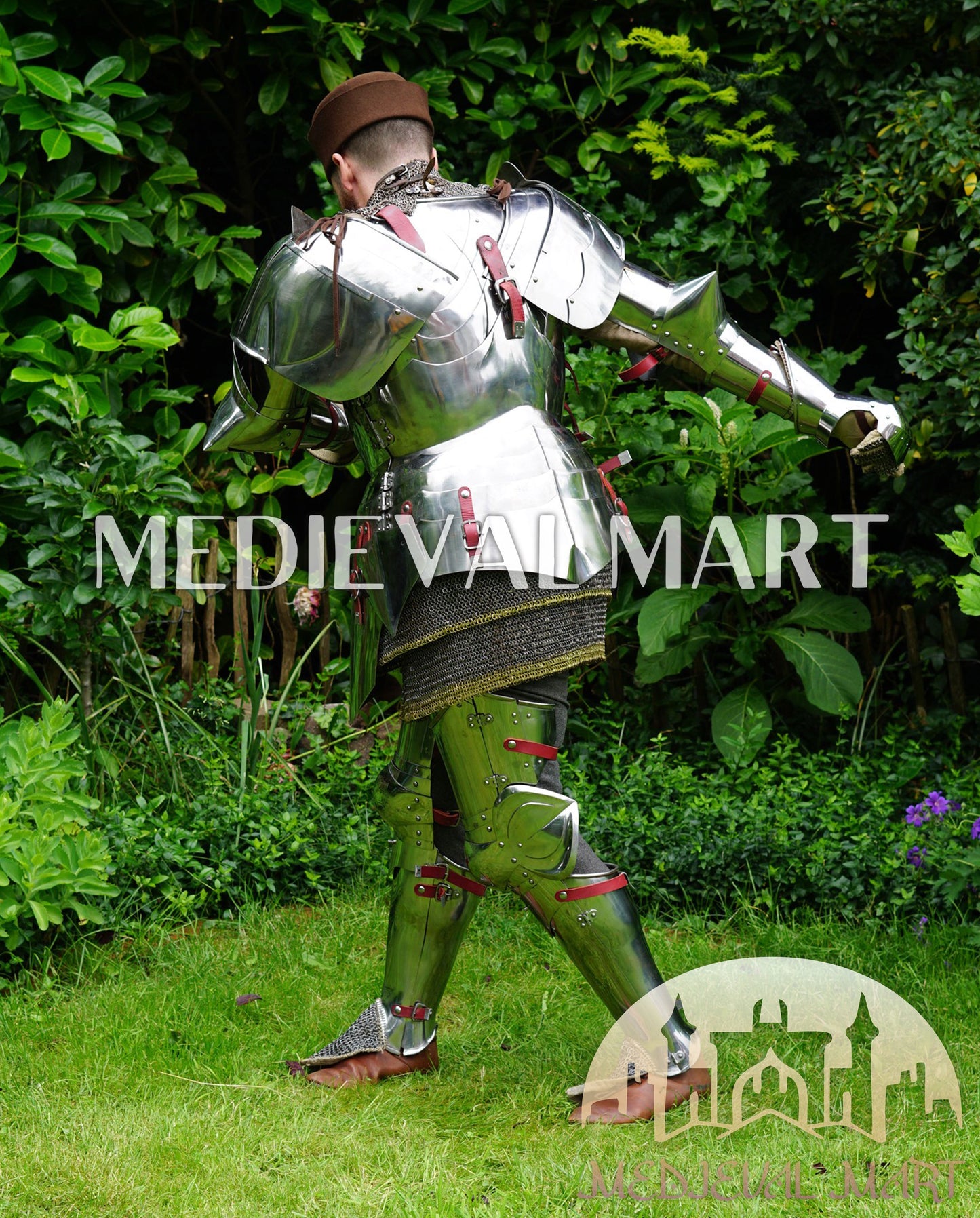 MEDIEVALMART FR Armure Médiévale de l’Empire Romain Kastenbrust – Armure Complète en Plaques avec Épée Alexander (ROA 1332)
