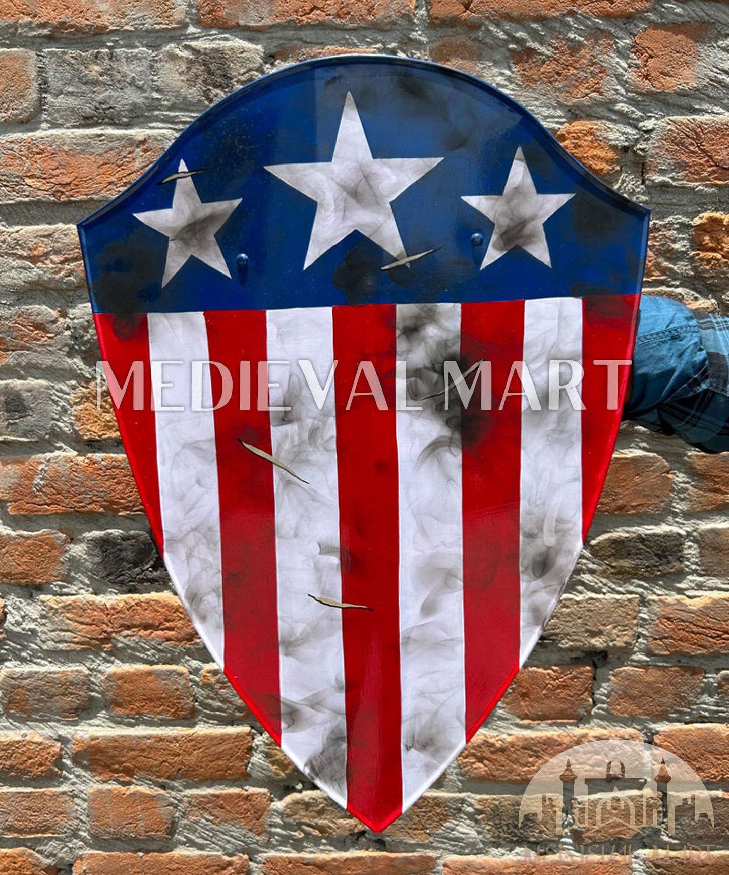 MEDIEVALMART FR Bouclier Endommagé de Steve Rogers – First Avengers | Cadeau pour Cosplay