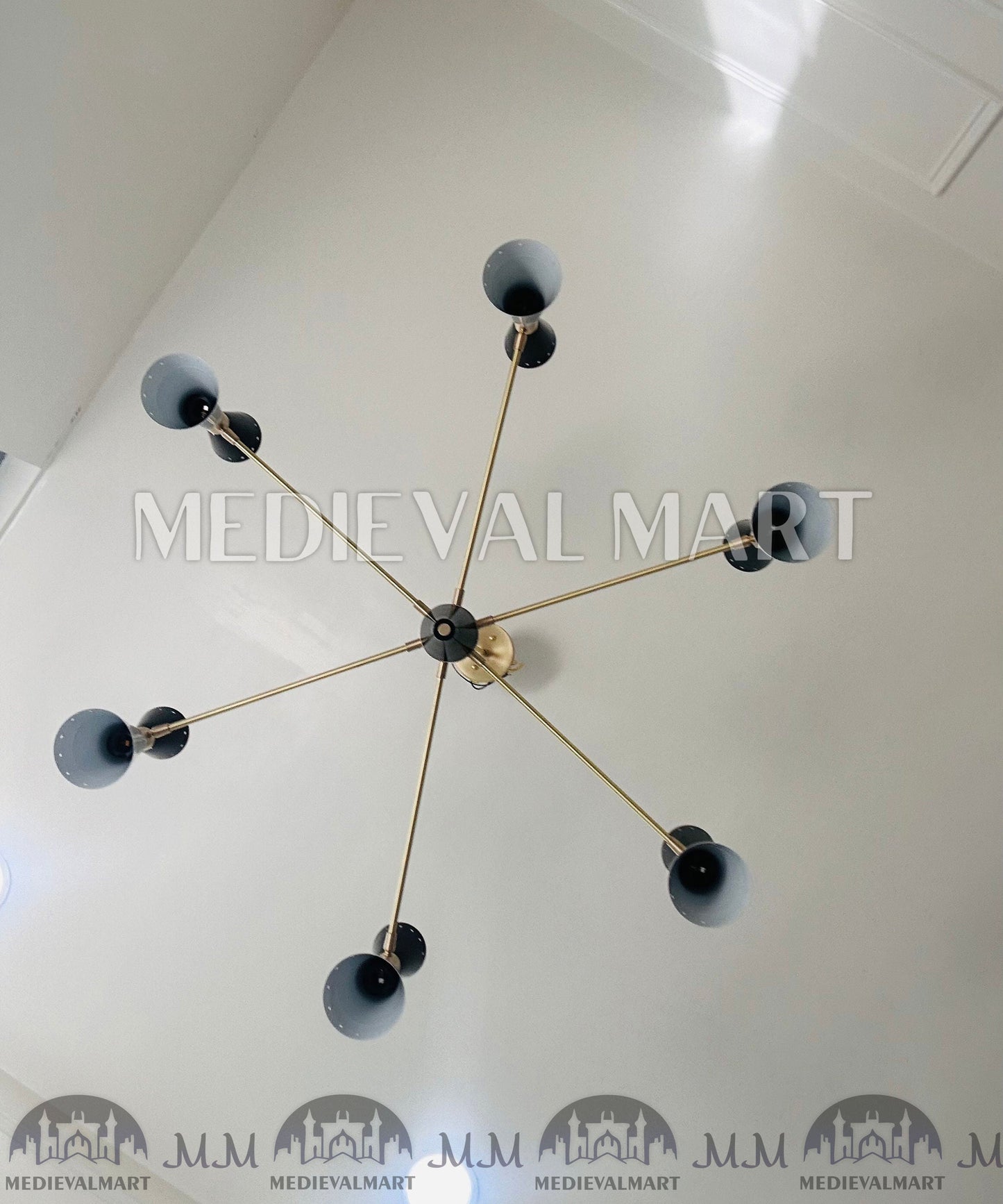 MEDIEVALMART FR Ensemble De Gantelets Dorés Inspirés De Sauron Witcher LOTR Avec Étoile Bleue – Gants D’Armure Cosplay