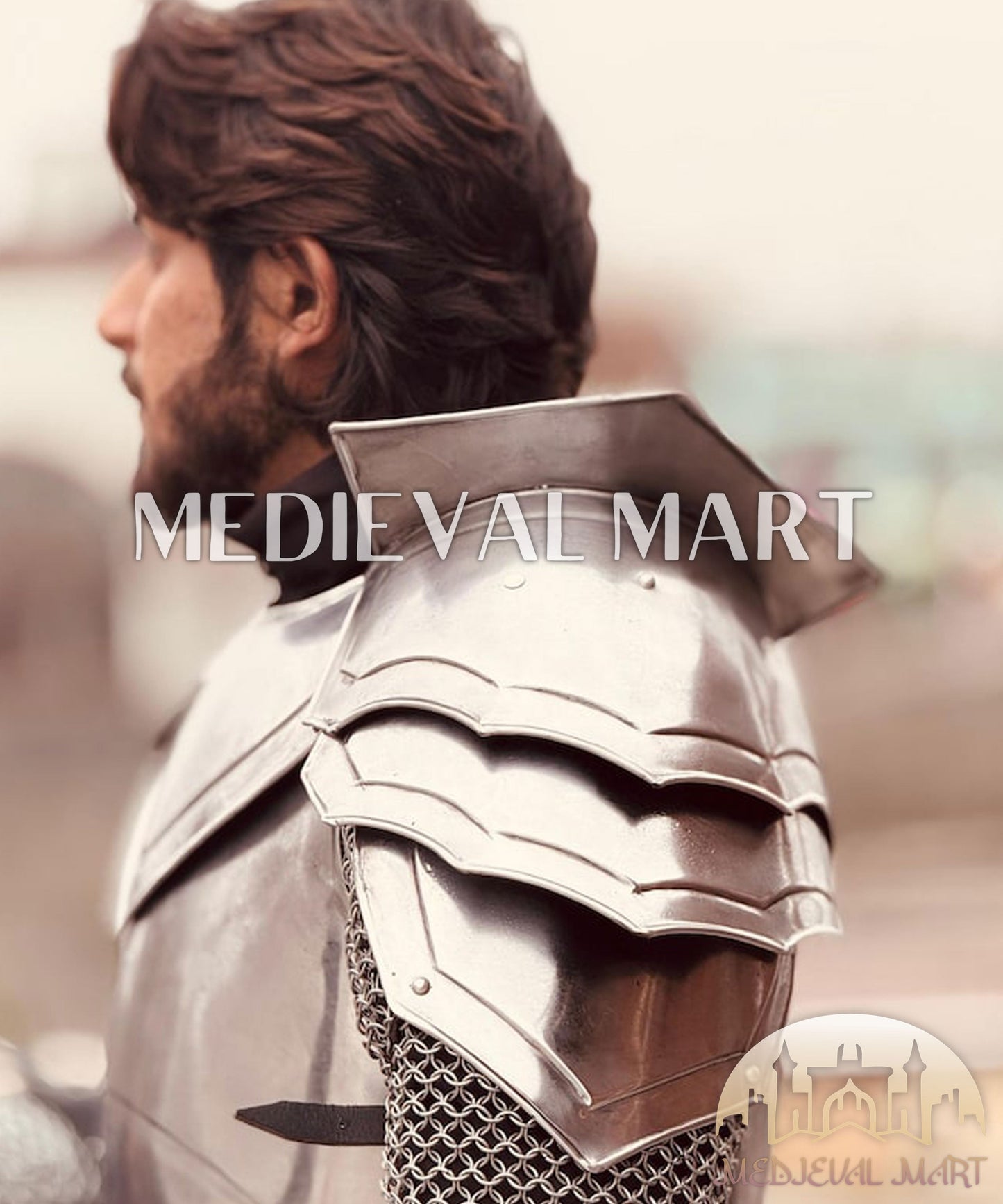 MEDIEVALMART FR Armure Médiévale de l’Empire Romain Kastenbrust – Armure Complète en Plaques avec Épée Alexander (ROA 1332)