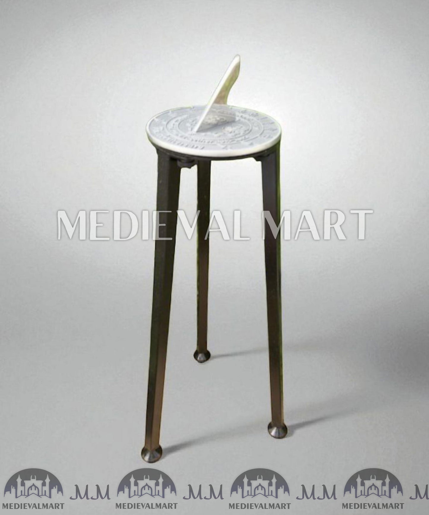 MEDIEVALMART FR Bouclier Viking Iconique Valhalla Noir/Gris – Ivar le Désossé avec Pointes en Fer | Cadeau pour Papa