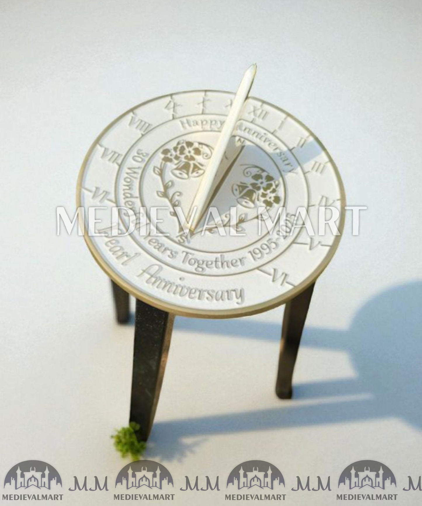 MEDIEVALMART FR Bouclier Viking Iconique Valhalla Noir/Gris – Ivar le Désossé avec Pointes en Fer | Cadeau pour Papa