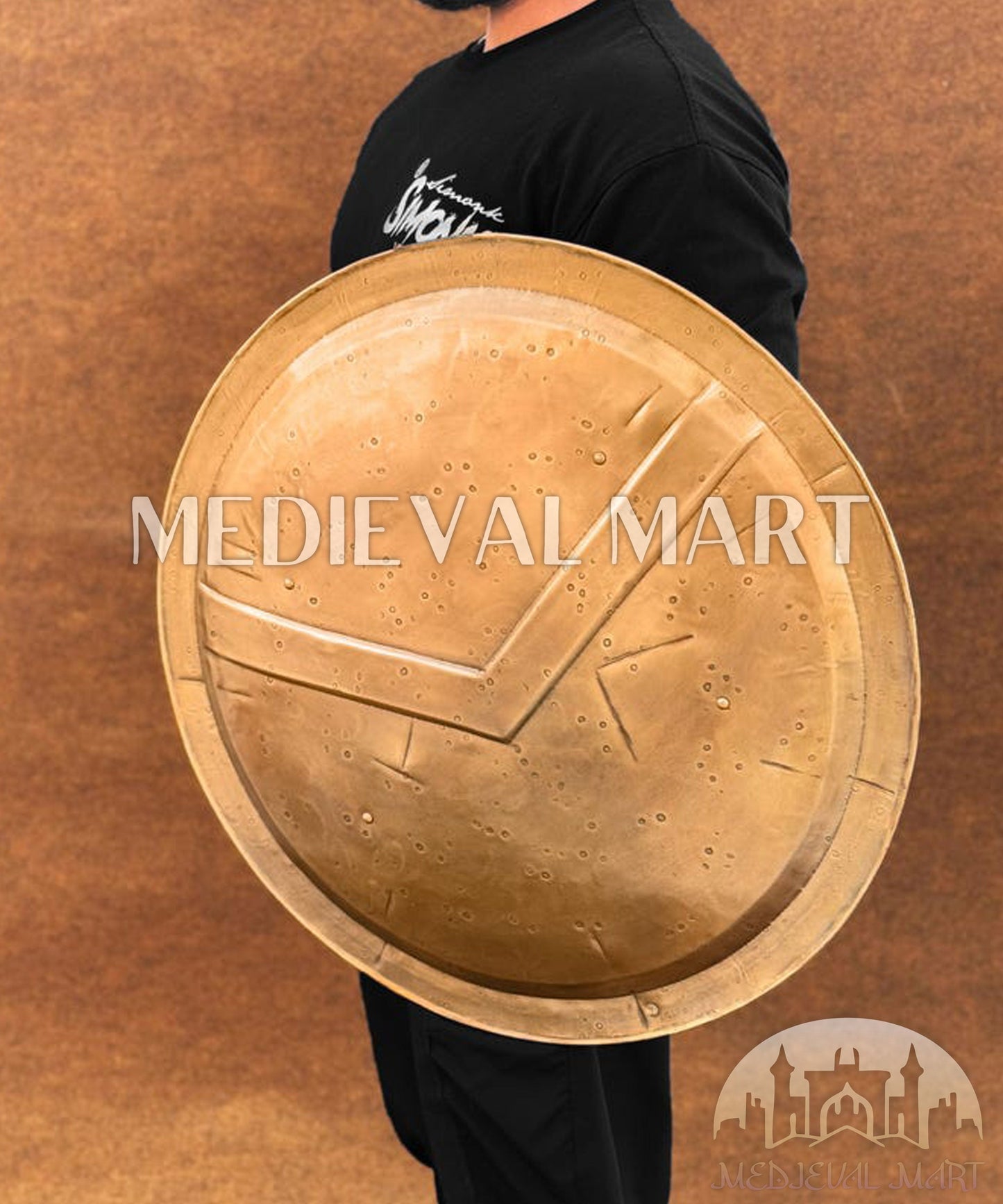 MEDIEVALMART FR Bouclier Médiéval Templier Inspiré de la Croix Zelda & Diable en Bois – Finition Bleue & Or | Cadeau pour Noël