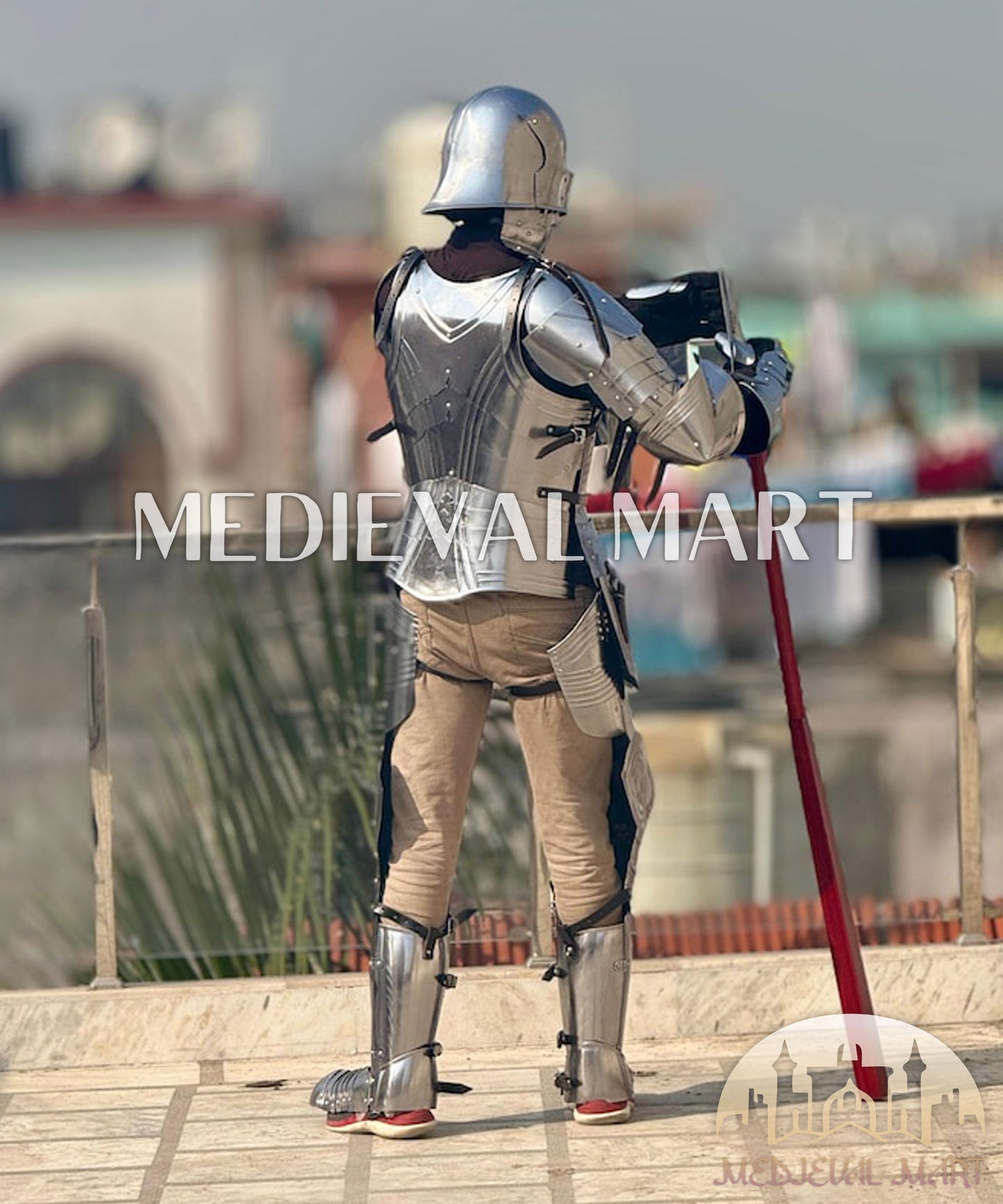 MEDIEVALMART FR Armure Médiévale de l’Empire Romain Kastenbrust – Armure Complète en Plaques avec Épée Alexander (ROA 1332)