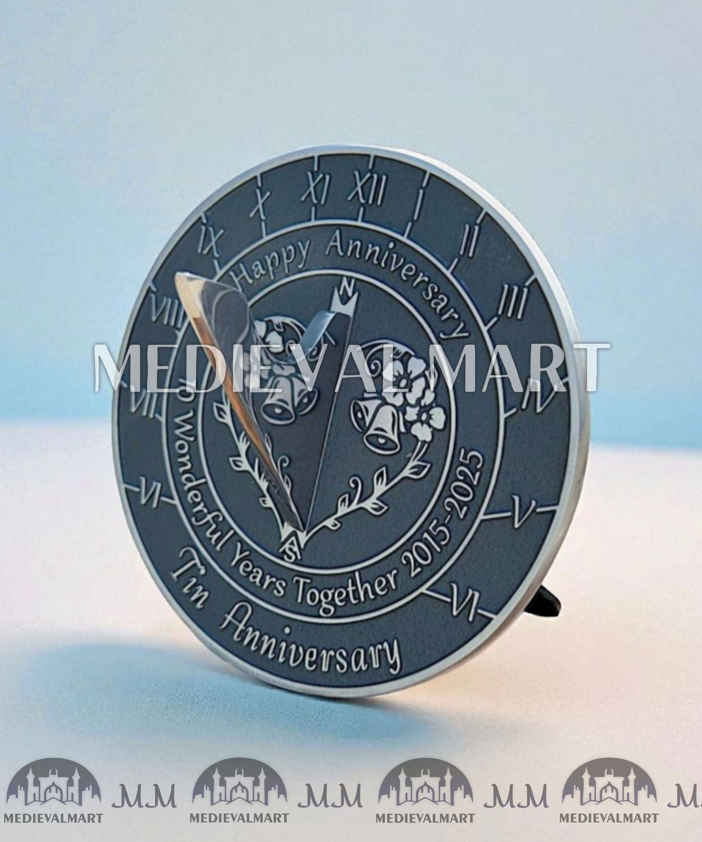 MEDIEVALMART FR Bouclier Viking Iconique Valhalla Noir/Gris – Ivar le Désossé avec Pointes en Fer | Cadeau pour Papa