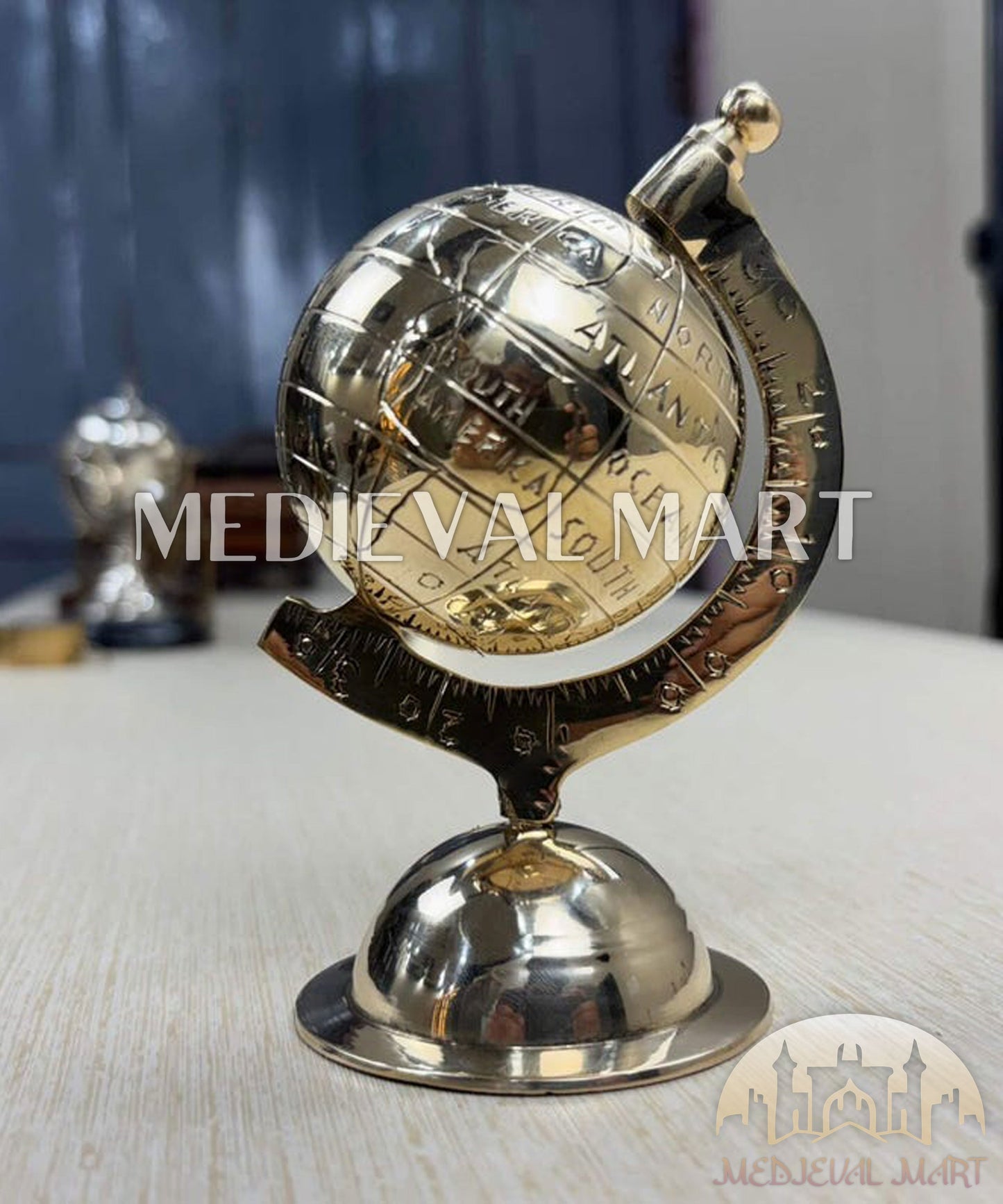 MEDIEVALMART FR Longue-Vue Nautique Antique 50X en Laiton – Télescope Portable de 18" pour Décoration Nautique