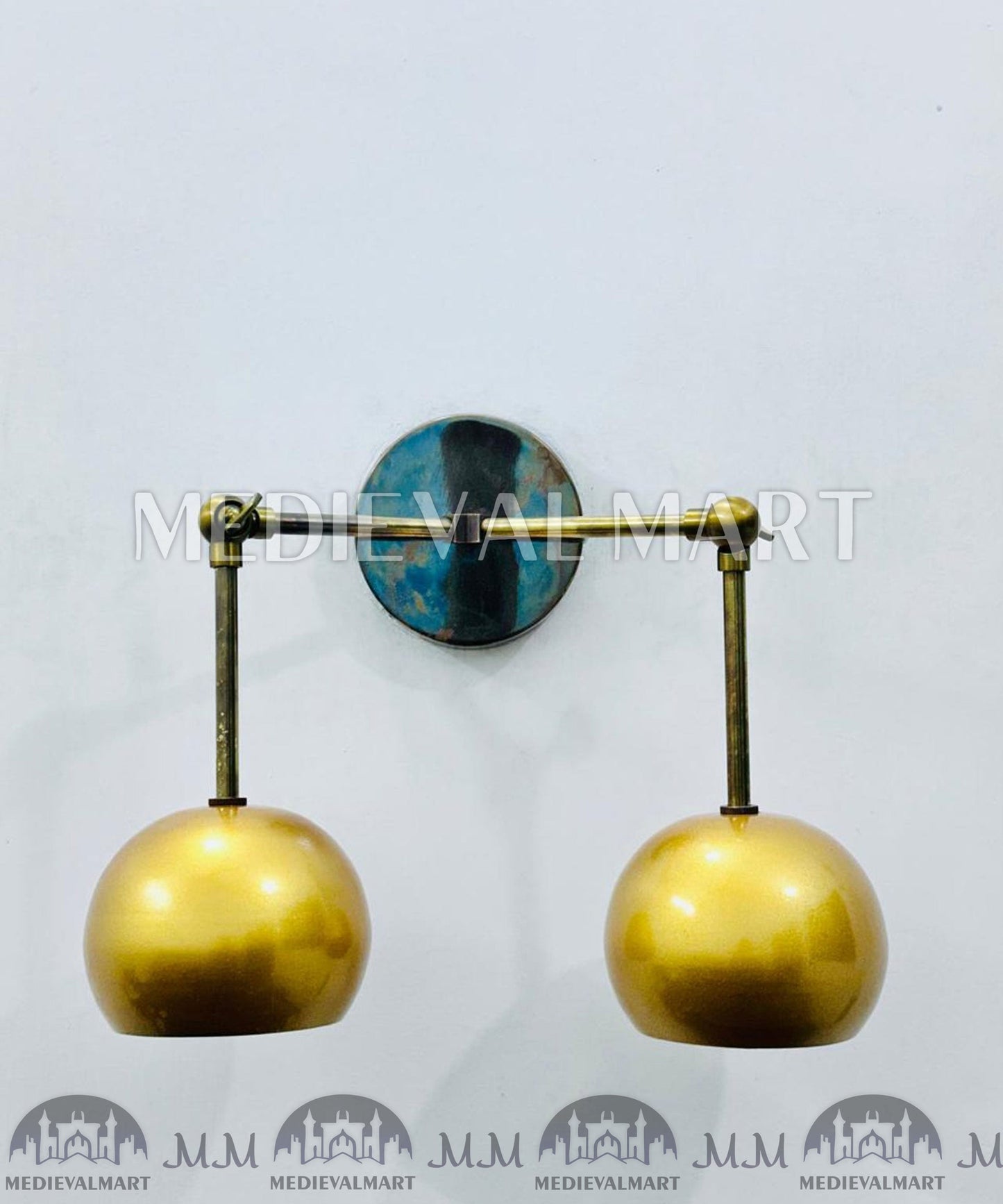 MEDIEVALMART FR Applique Murale Scarabée Vintage en Laiton : Luminaire Mural Mid-Century Modern