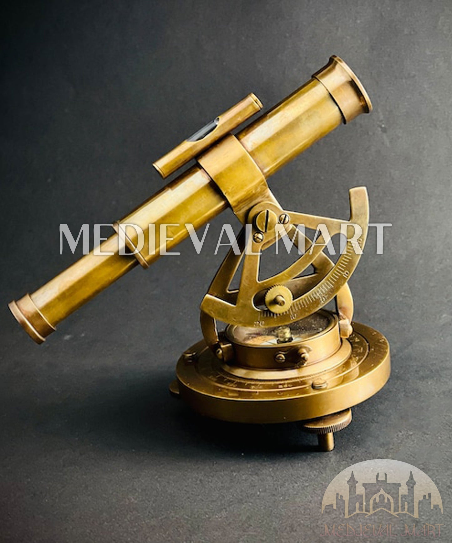 MEDIEVALMART FR Longue-Vue Nautique Antique 50X en Laiton – Télescope Portable de 18" pour Décoration Nautique