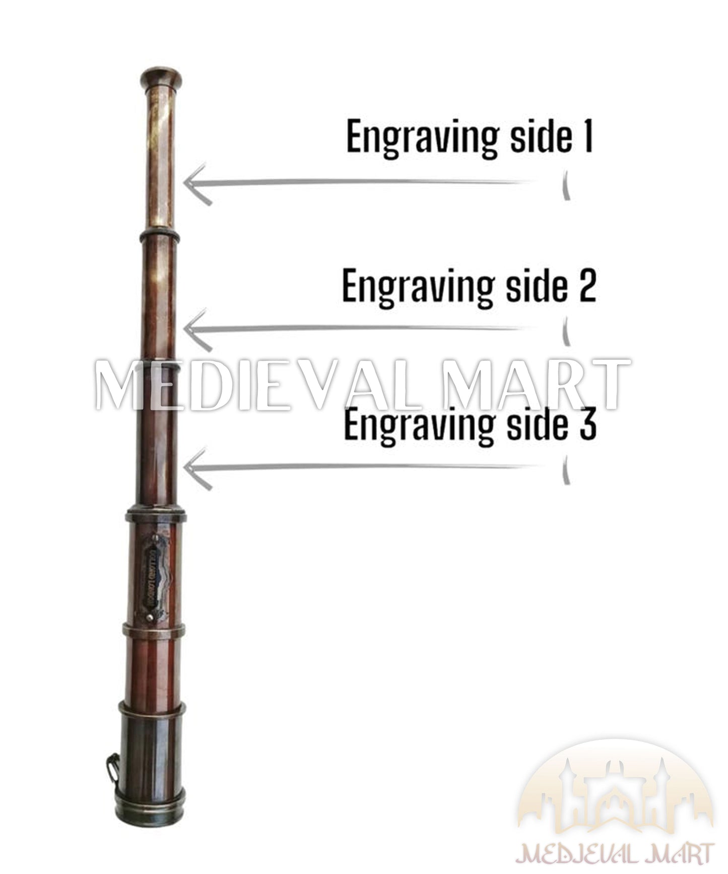 MEDIEVALMART FR Bouclier Médiéval Templier Inspiré de la Croix Zelda & Diable en Bois – Finition Bleue & Or | Cadeau pour Noël