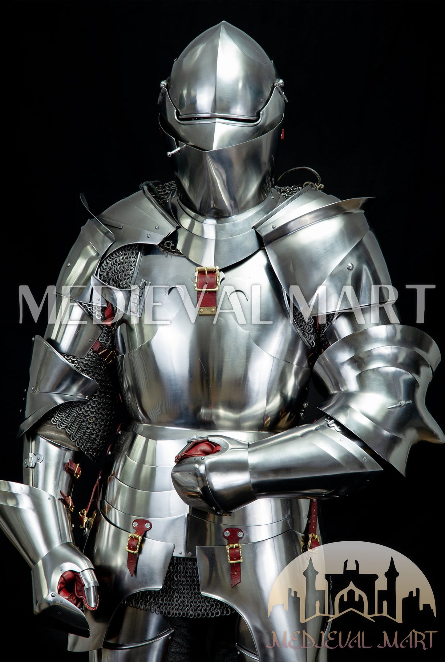 MEDIEVALMART FR Armure Médiévale de l’Empire Romain Kastenbrust – Armure Complète en Plaques avec Épée Alexander (ROA 1332)