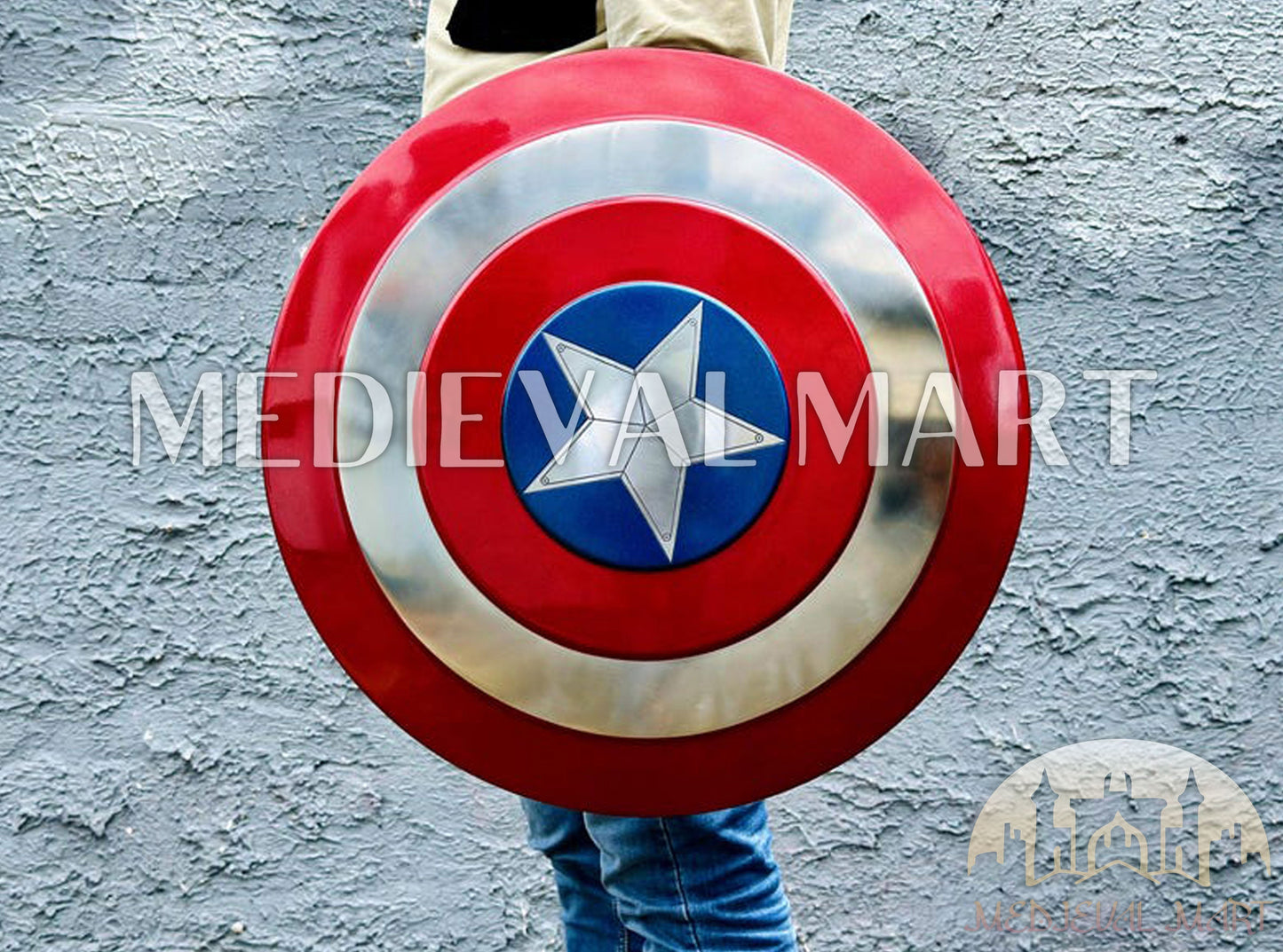 MEDIEVALMART FR Bouclier Viking Iconique Jarl Borg à Pointes en Fer – Bouclier Viking Battleworn | Cadeau pour Papa