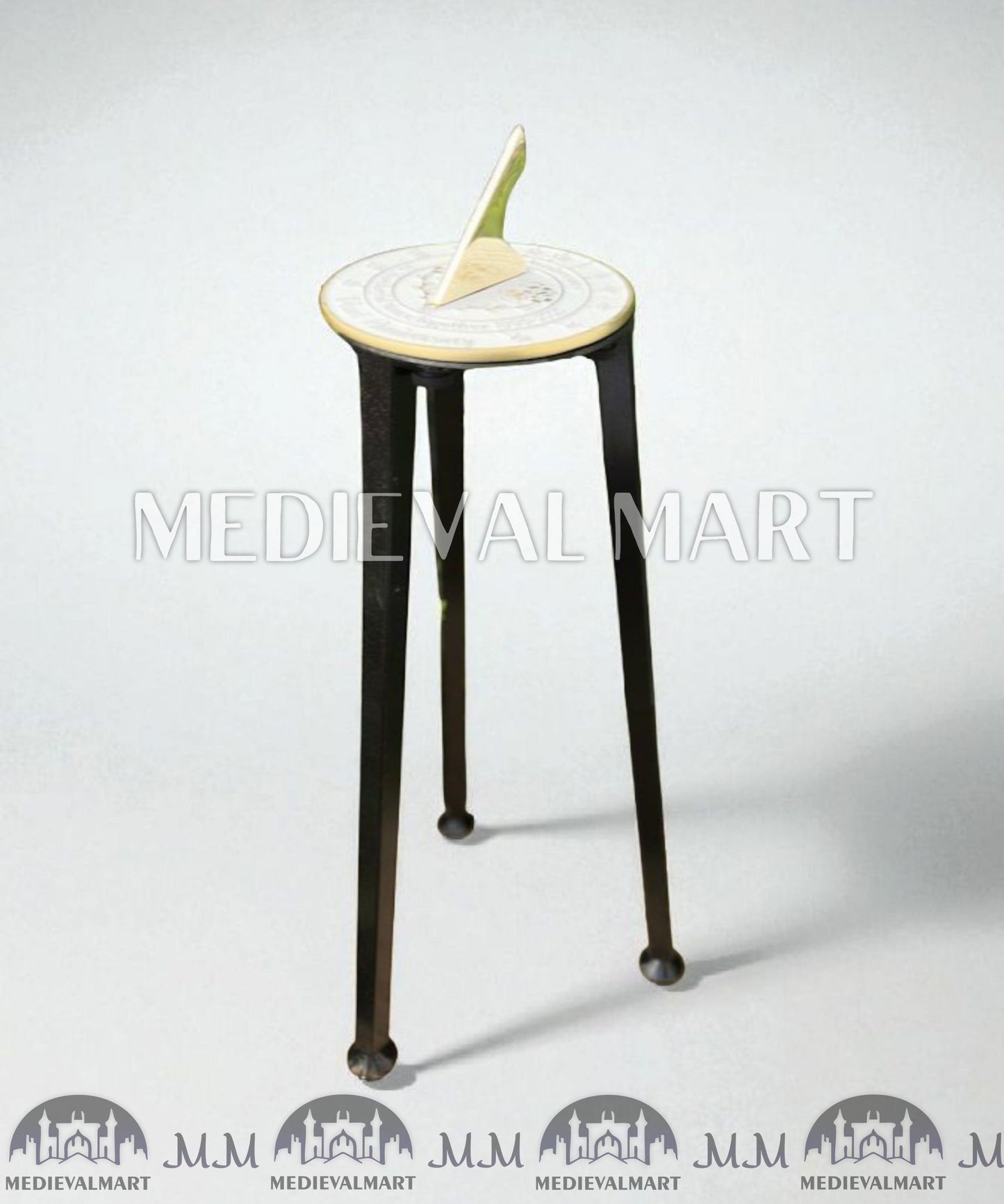 MEDIEVALMART FR Bouclier Viking Iconique Valhalla Noir/Gris – Ivar le Désossé avec Pointes en Fer | Cadeau pour Papa