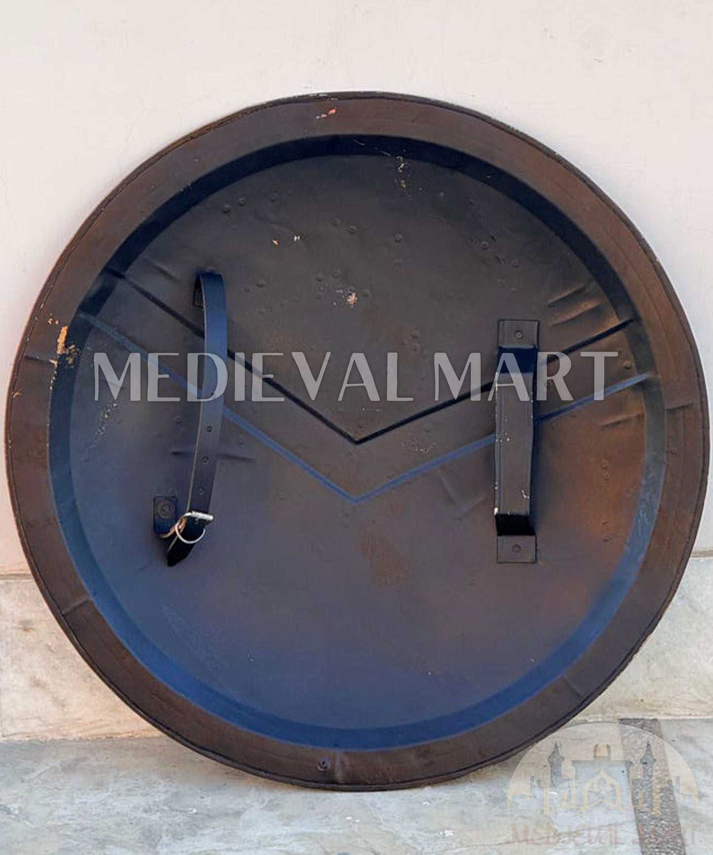 MEDIEVALMART FR Bouclier Viking Iconique Jarl Borg à Pointes en Fer – Bouclier Viking Battleworn | Cadeau pour Papa