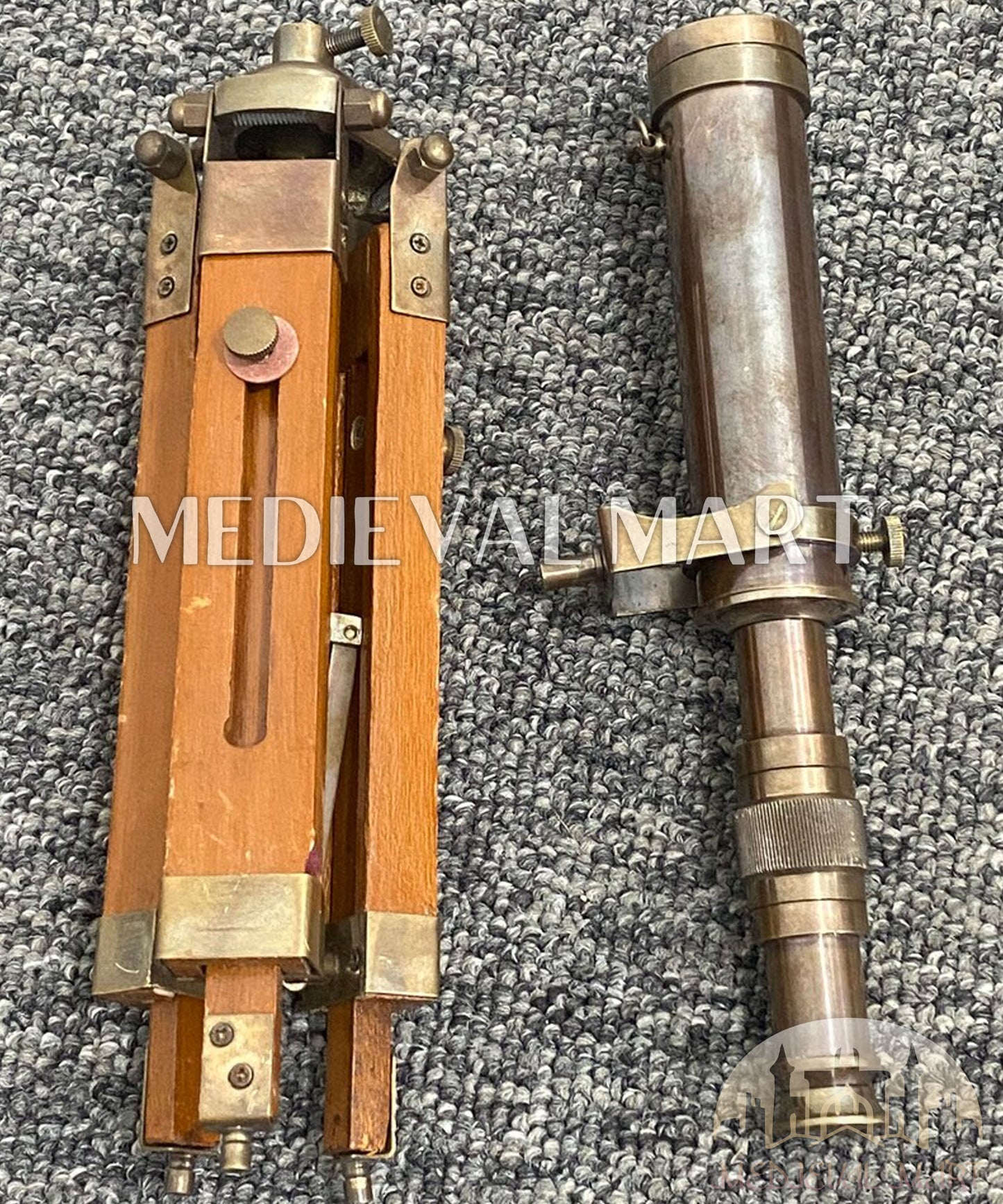 MEDIEVALMART FR Bouclier Médiéval Templier Inspiré de la Croix Zelda & Diable en Bois – Finition Bleue & Or | Cadeau pour Noël